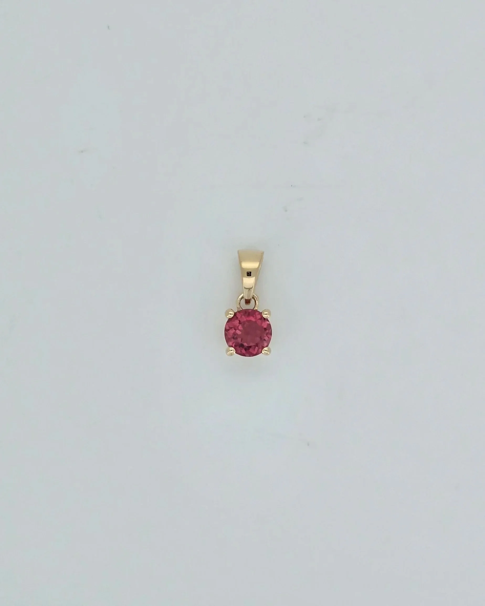 9ct Yellow Gold October Birthstone Pendant with Tourmaline