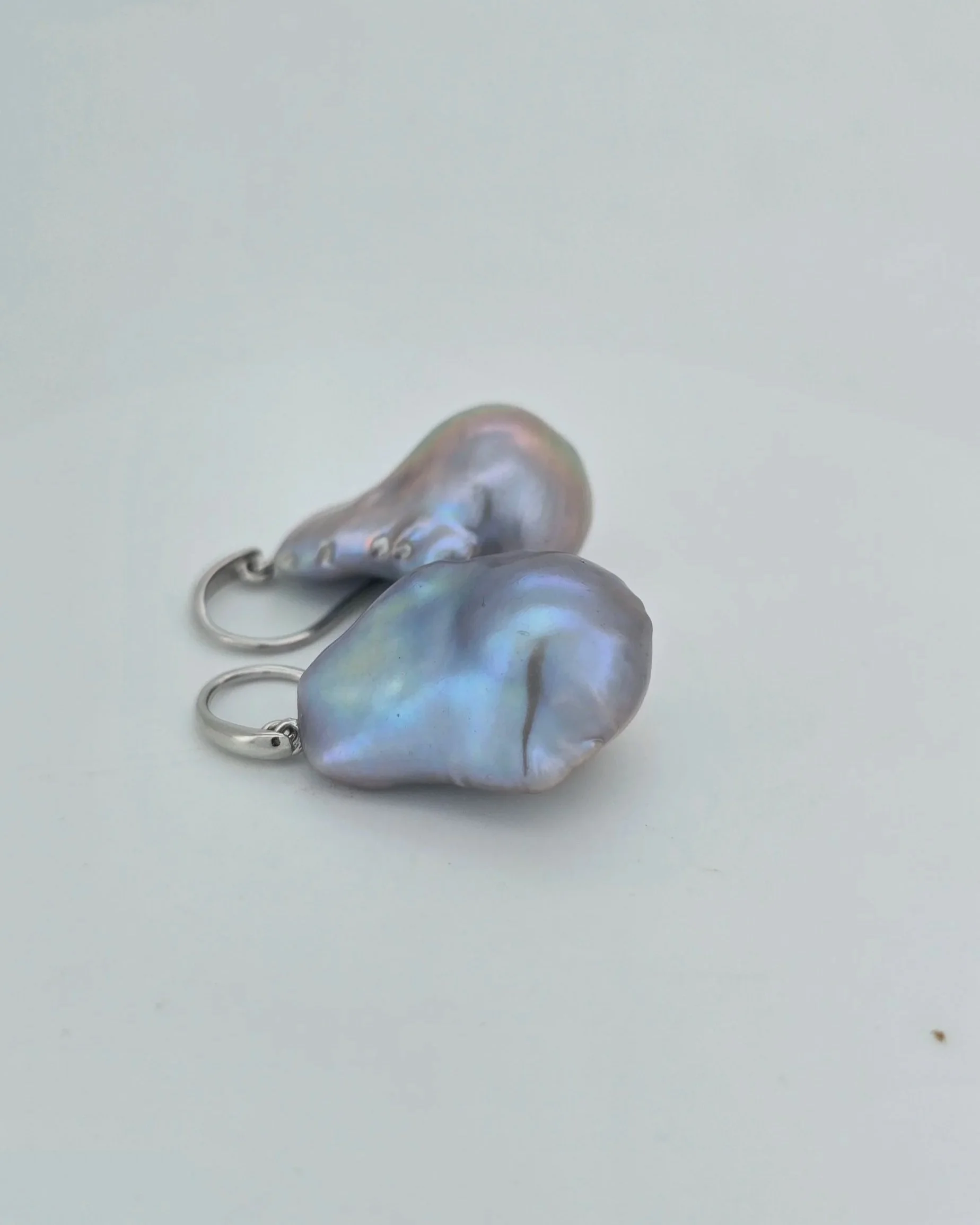 Sterling Silver Baroque Pearl Earrings