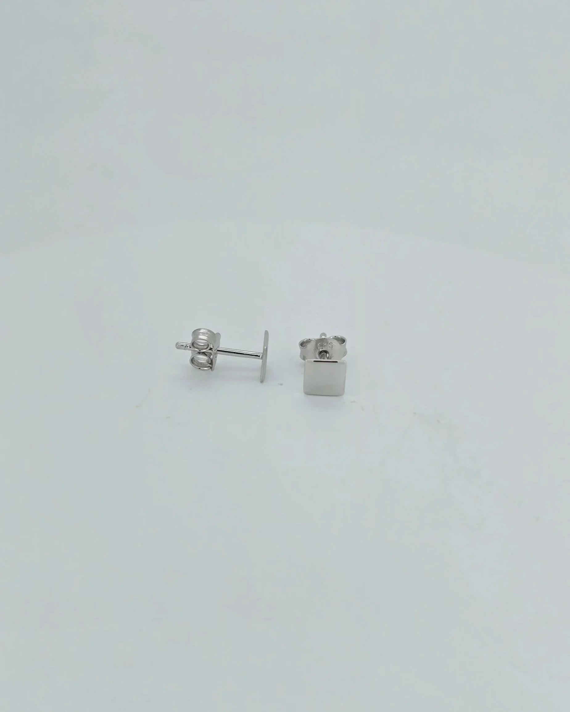 Sterling Silver Square Stud Earrings