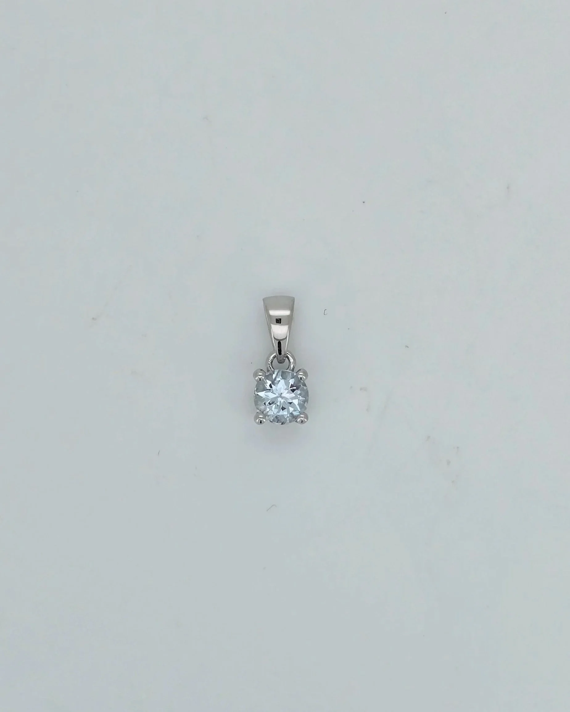 Sterling Silver Aquamarine Pendant