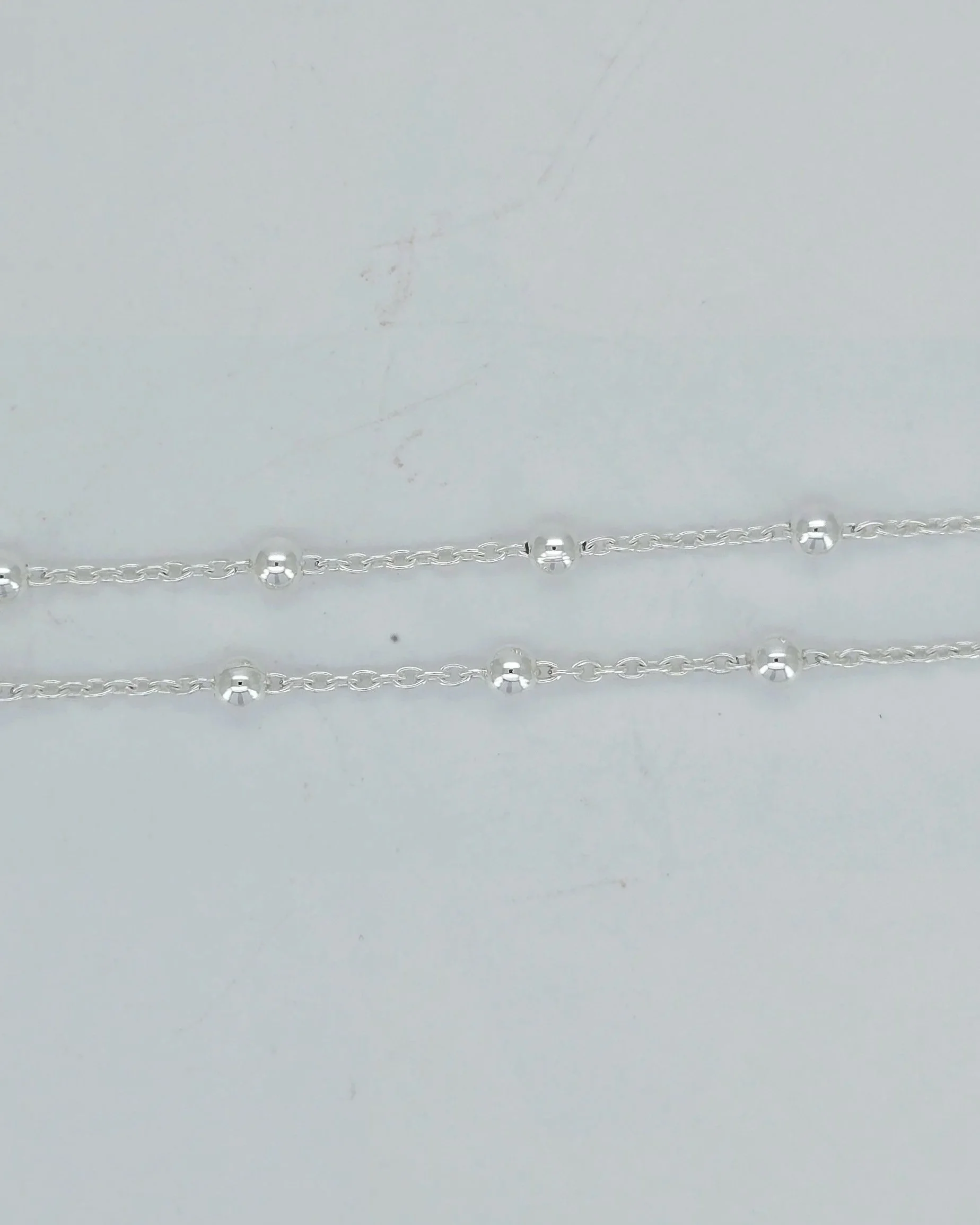 Sterling Silver Ball & Cable Bracelet