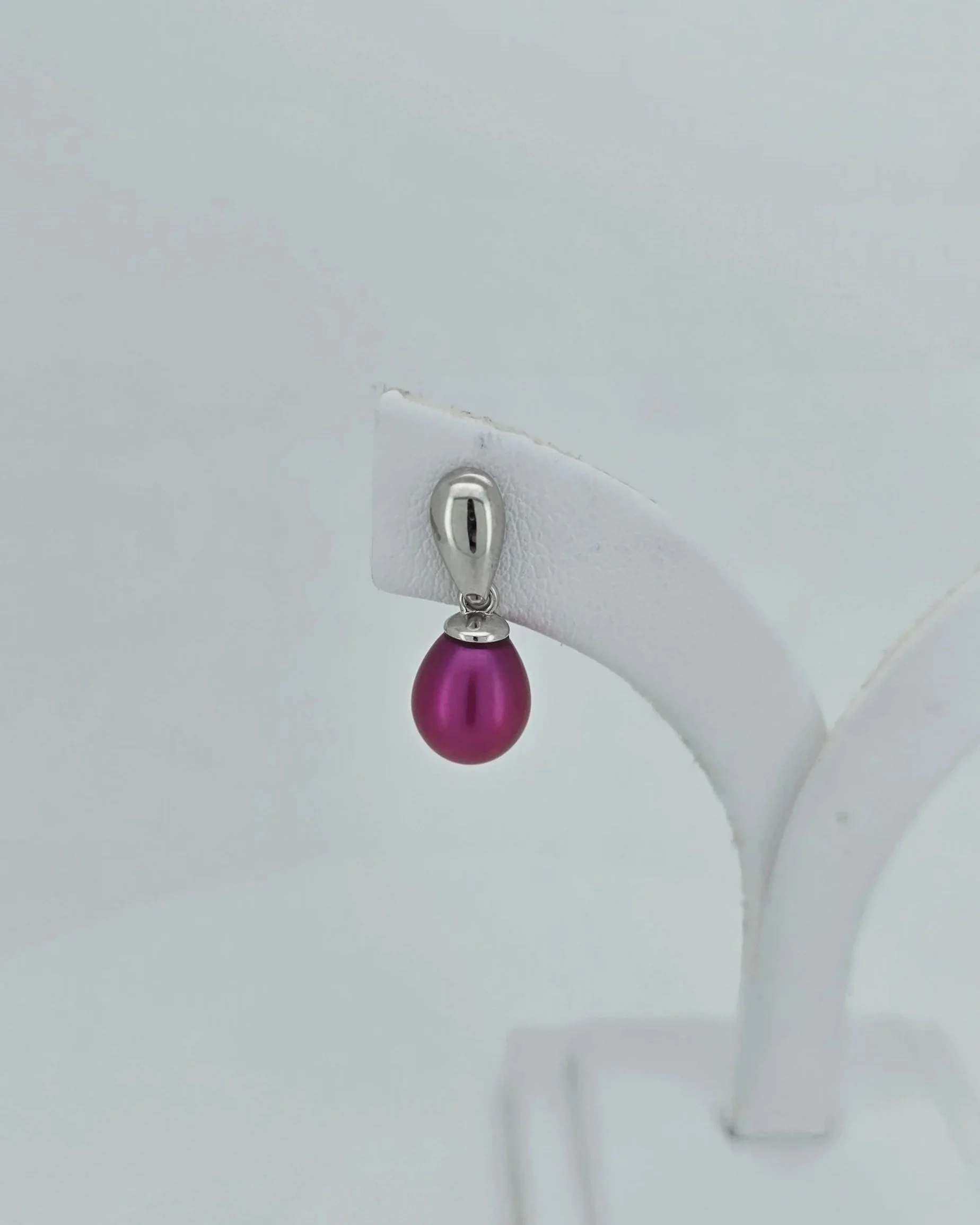 Sterling Silver Pearl Drop Stud Earrings