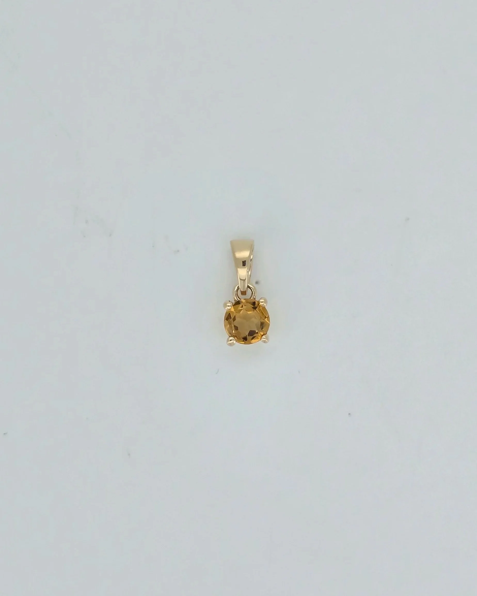 9ct Yellow Gold November Birthstone Pendant with Citrine