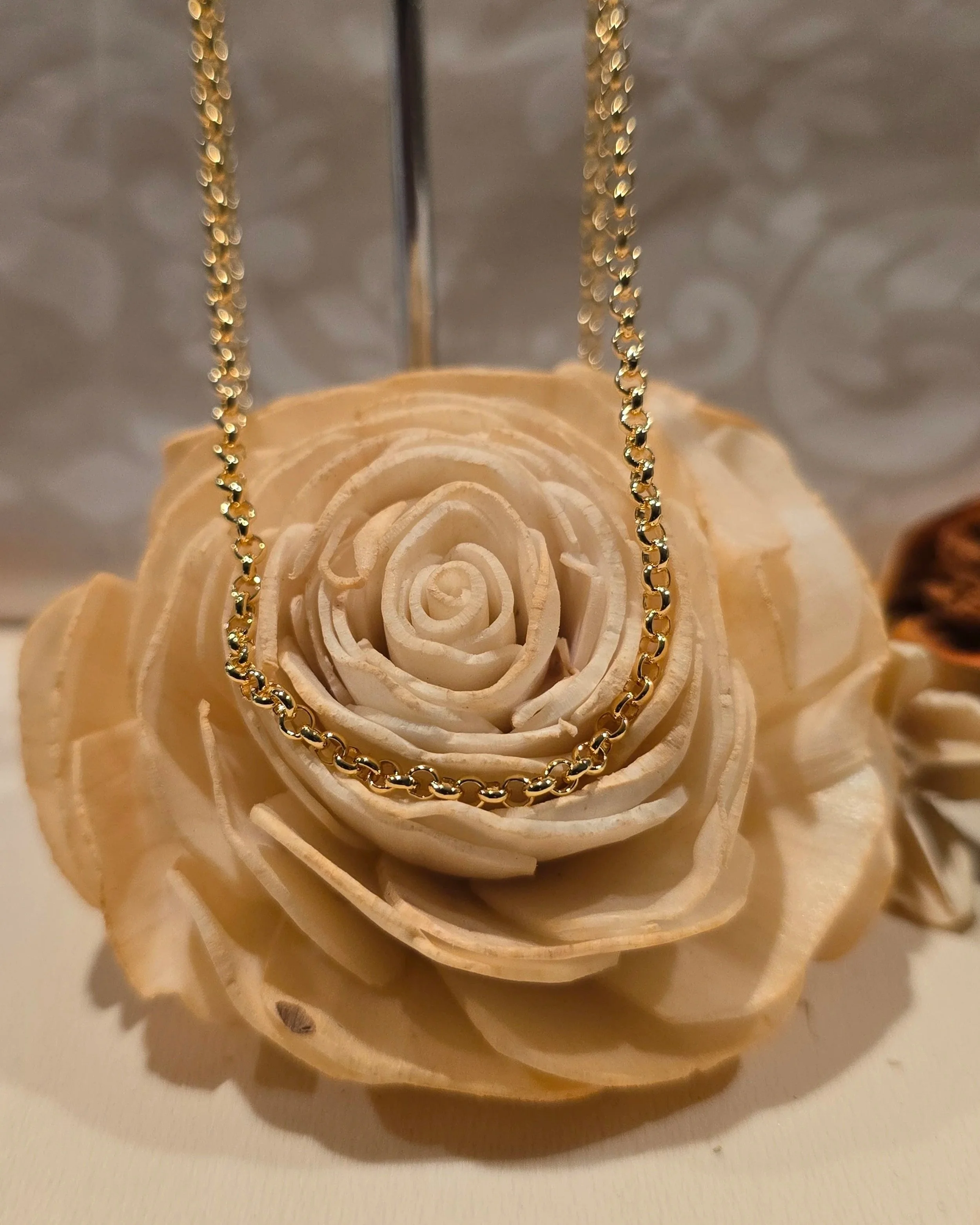 9ct Yellow gold 50cm round belcher chain