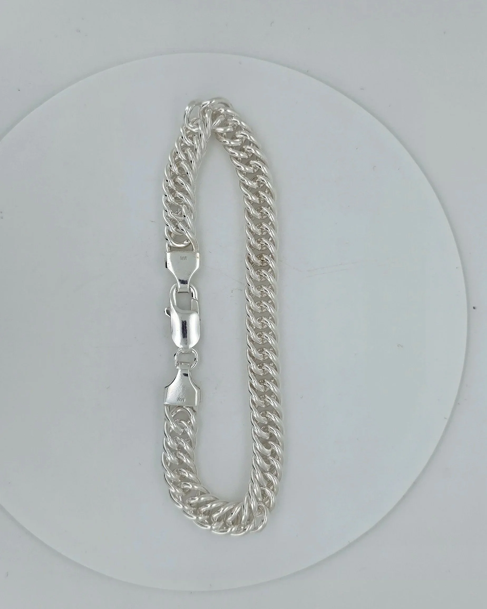 Silver Double Curb Bracelet