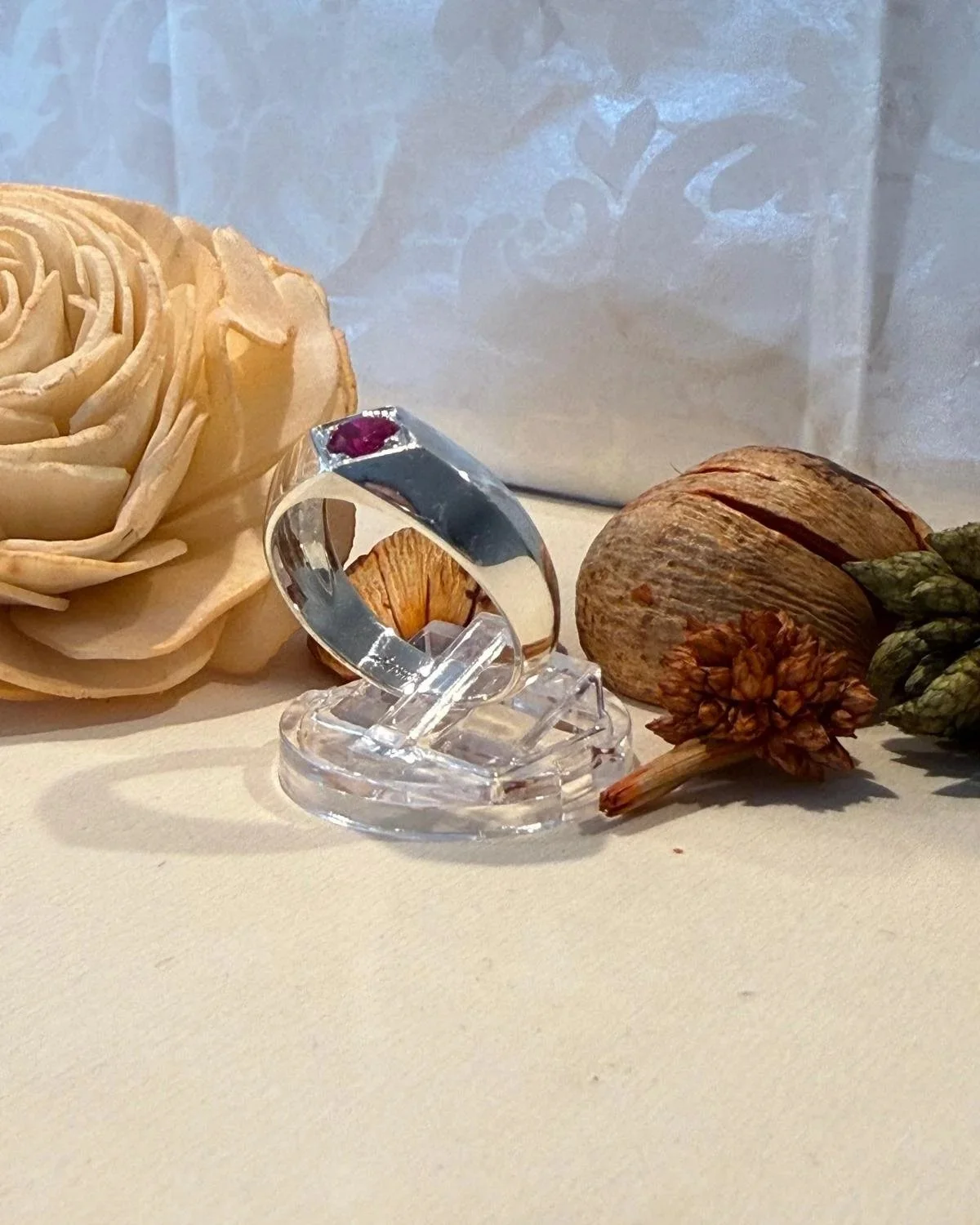Silver Fancy Solitaire