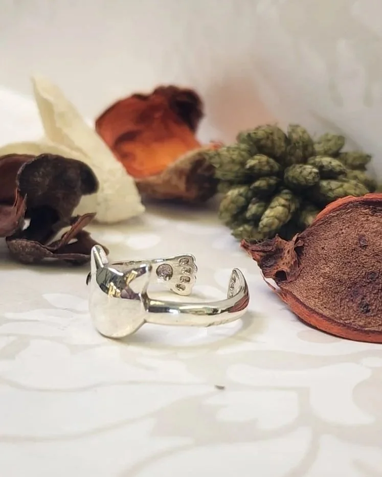 Silver Cat Ring