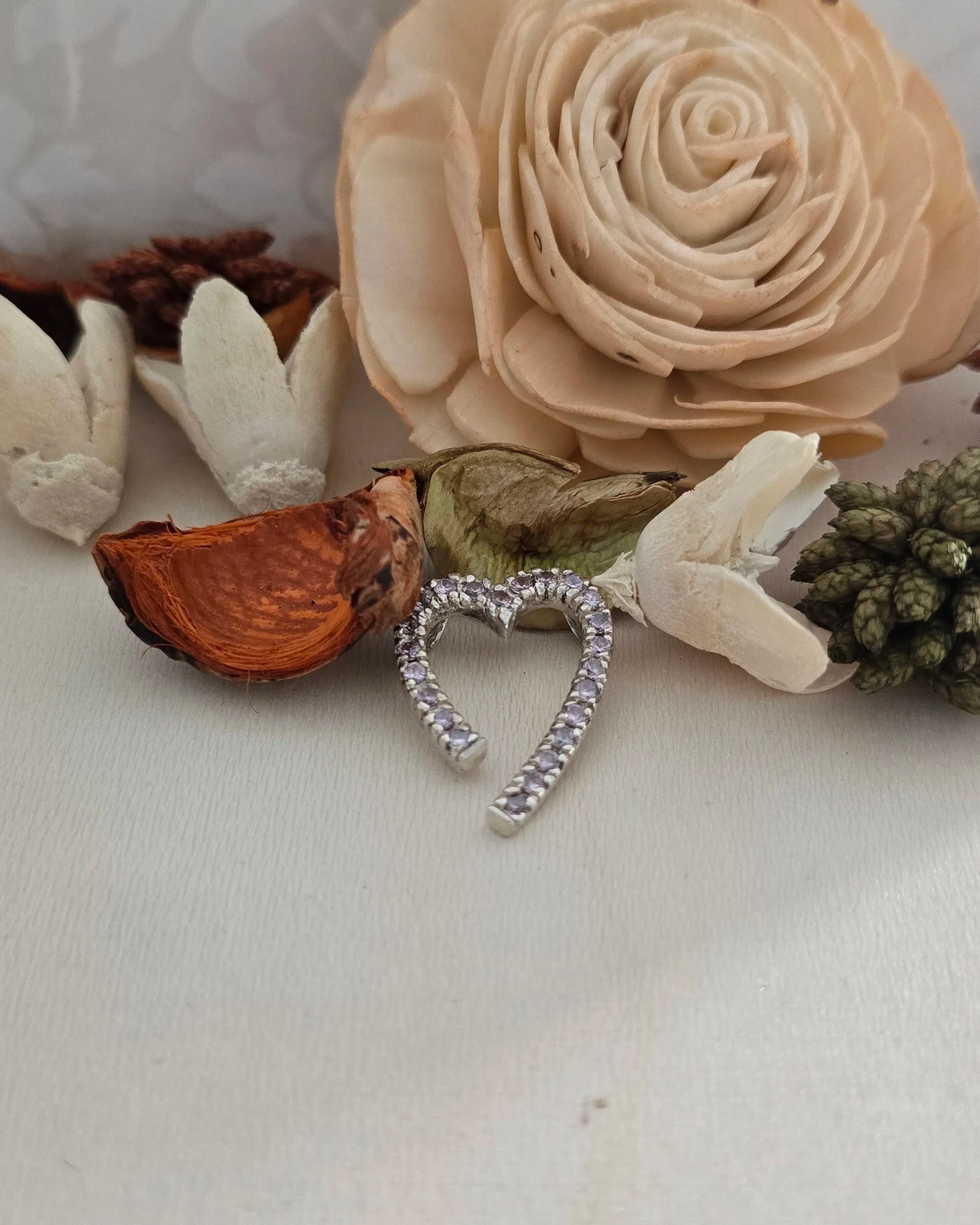 Silver Open Heart Pendant