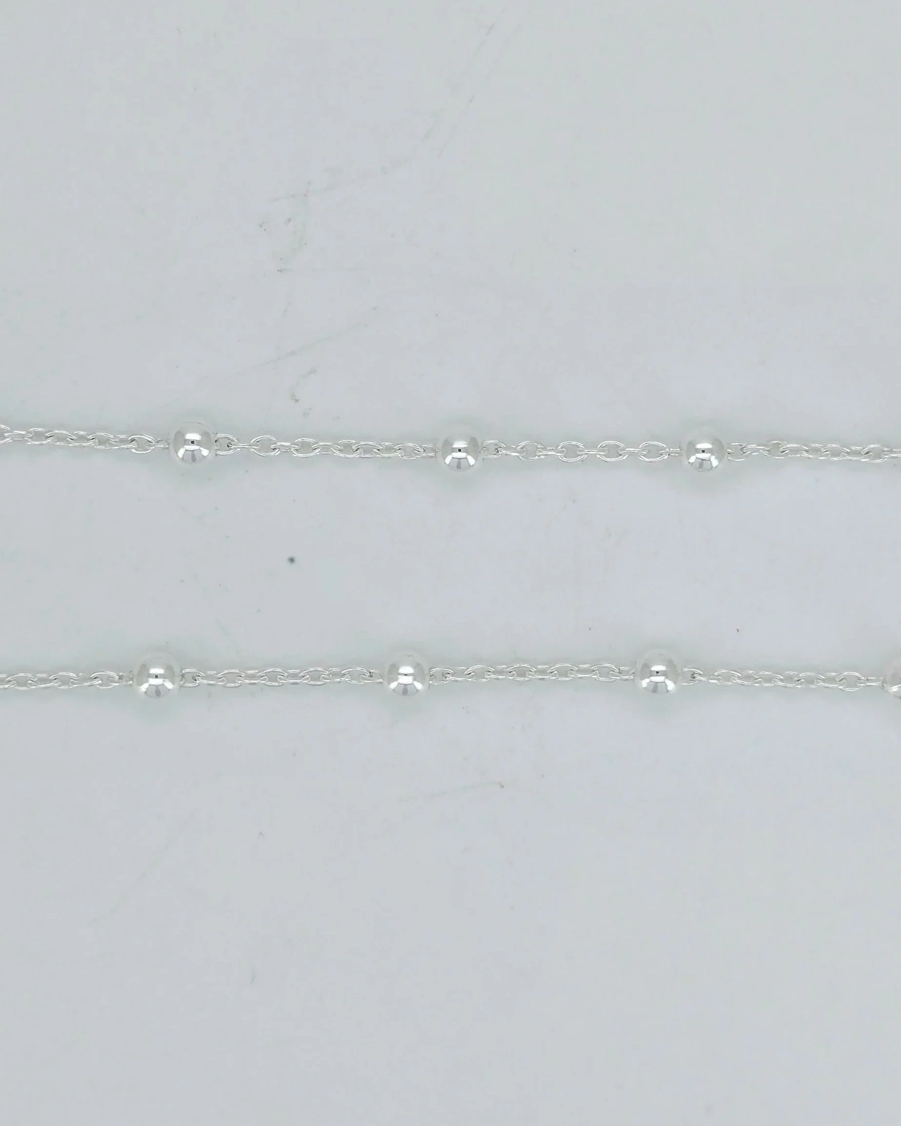 Sterling Silver Ball & Cable Bracelet