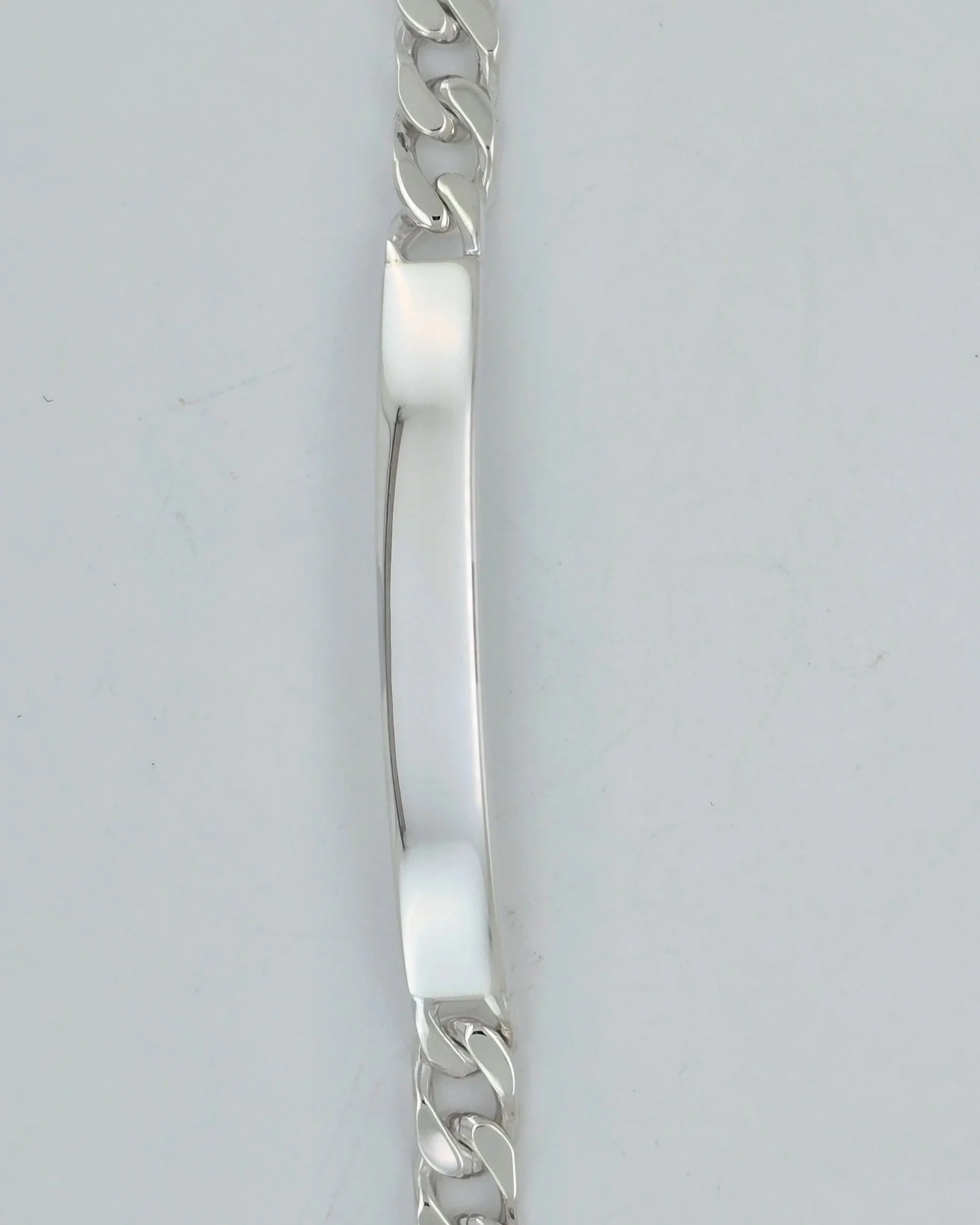 Sterling Silver Diamond Cut Curb ID Bracelet
