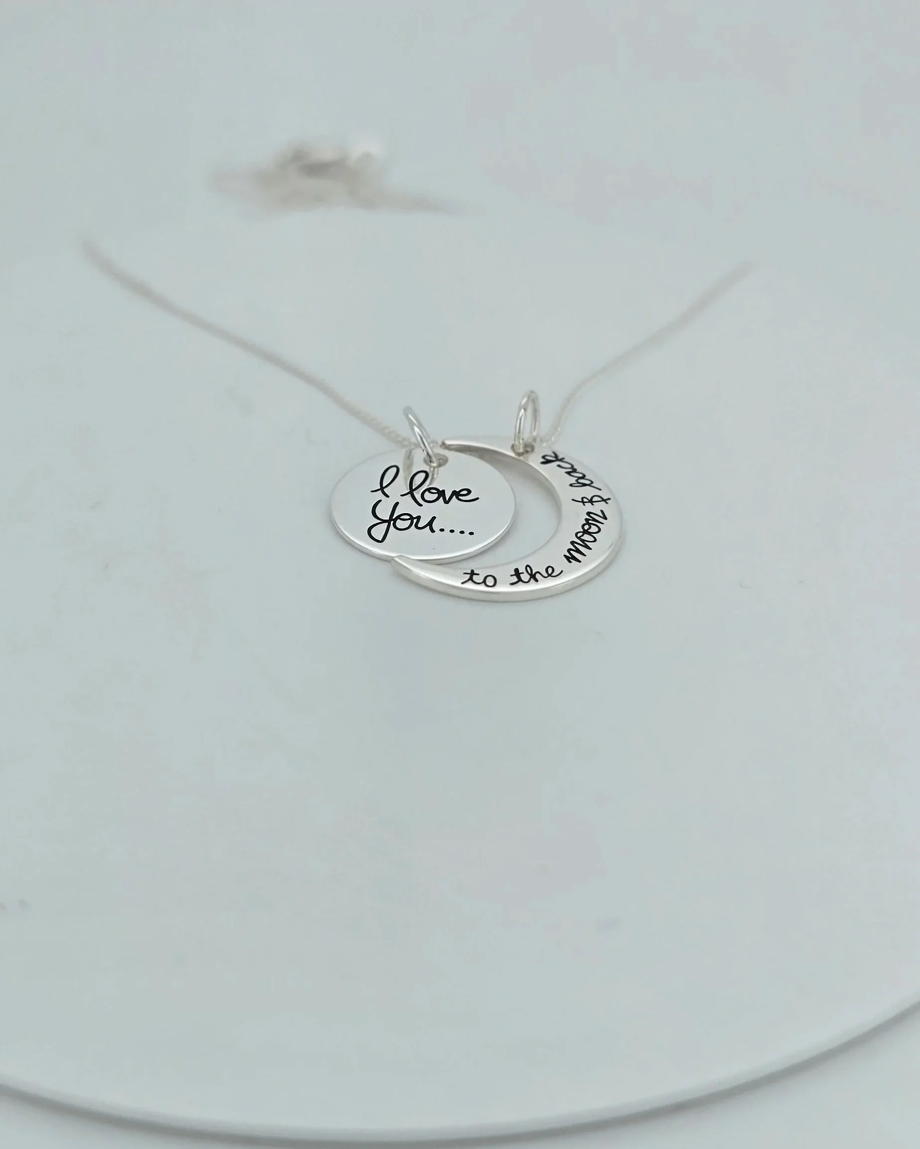 Sterling Silver "Love You.." Necklace