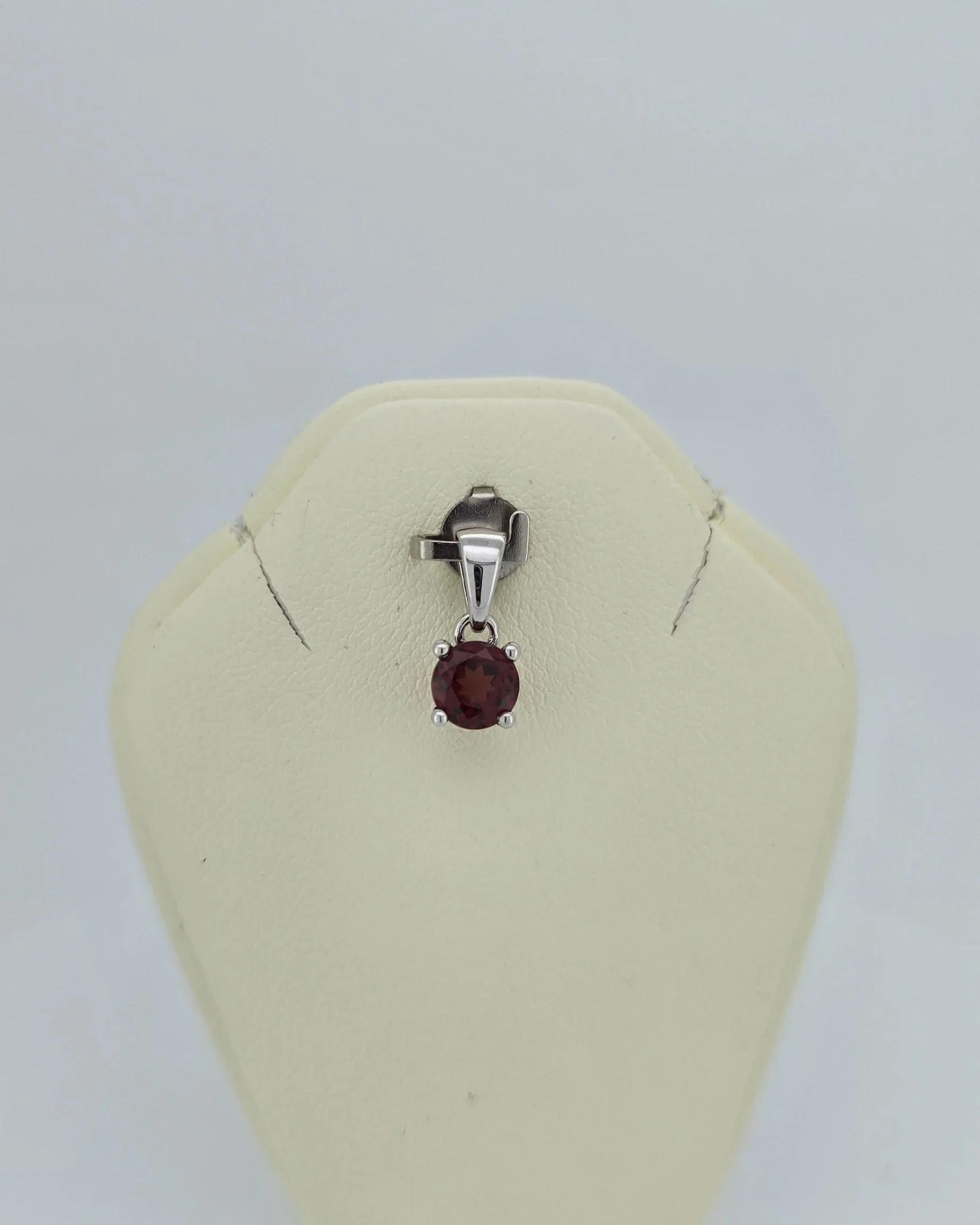 Sterling Silver Garnet Pendant