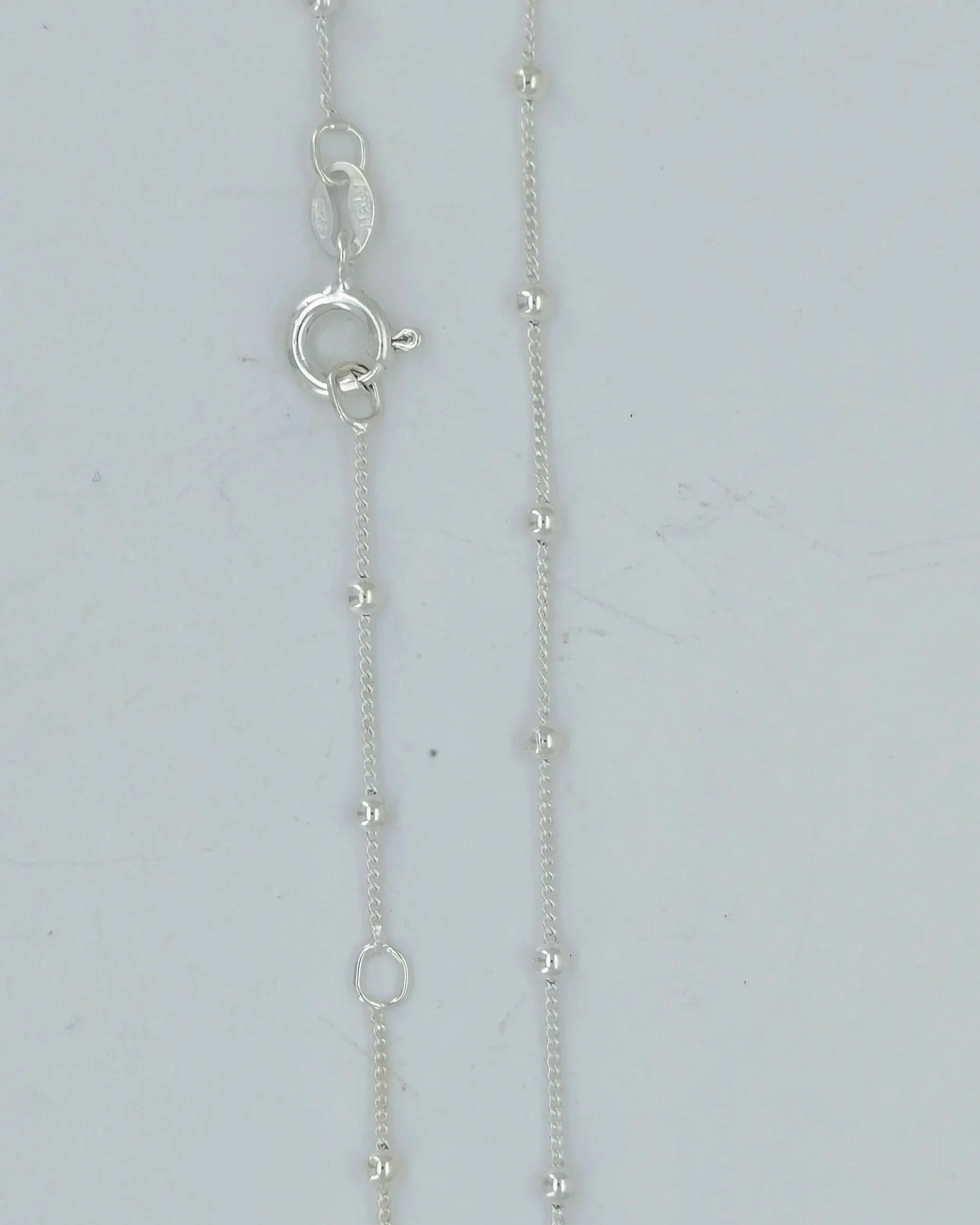 Sterling Silver Diamond Cut Necklace