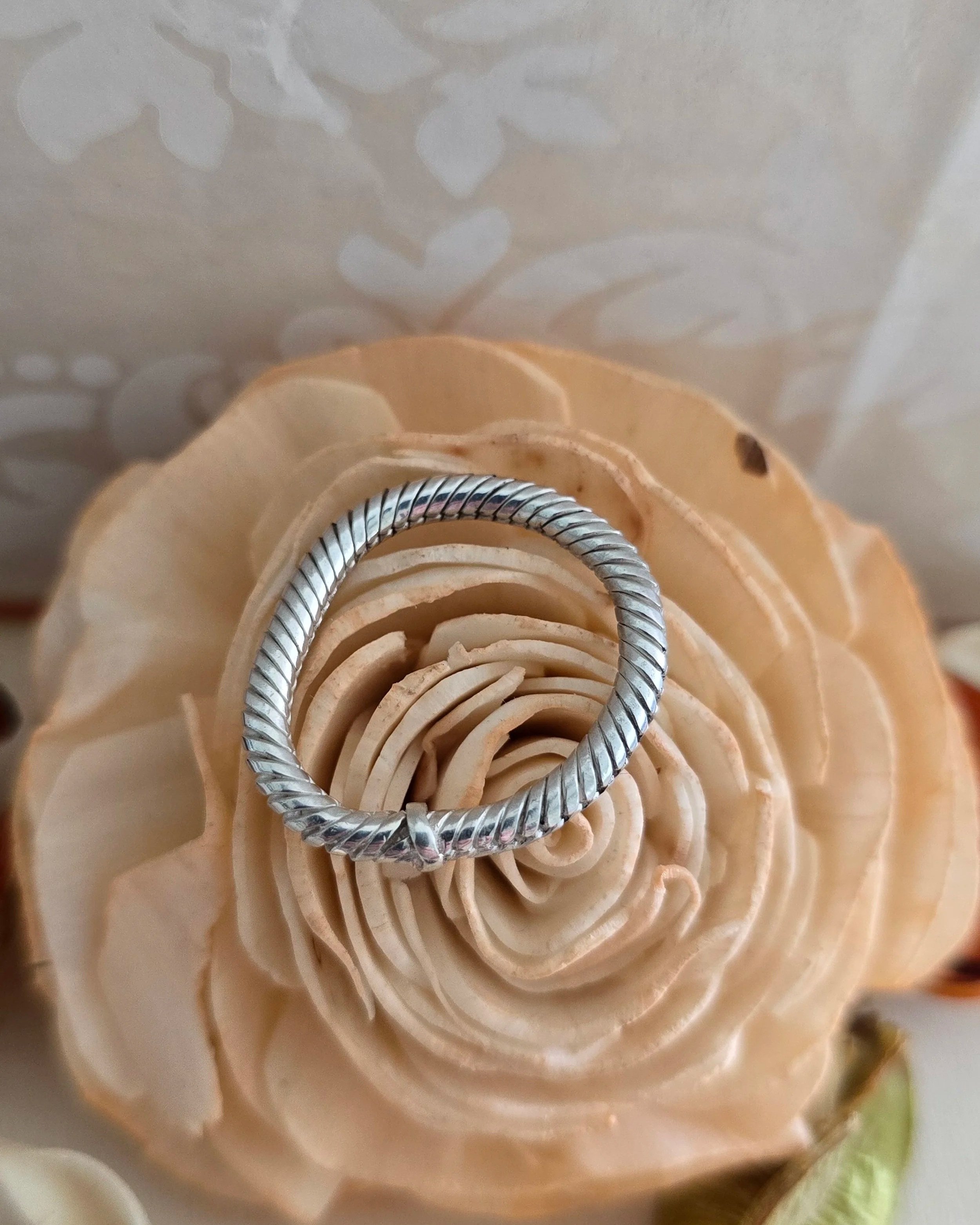 Silver Snake Chain Ring