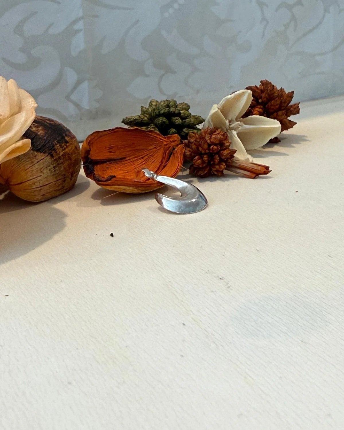 Silver Crescent shape pendant