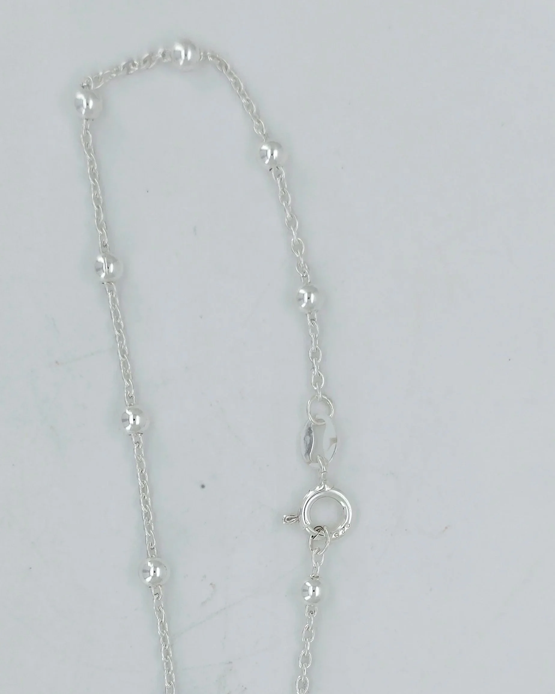 Sterling Silver Ball & Cable Bracelet
