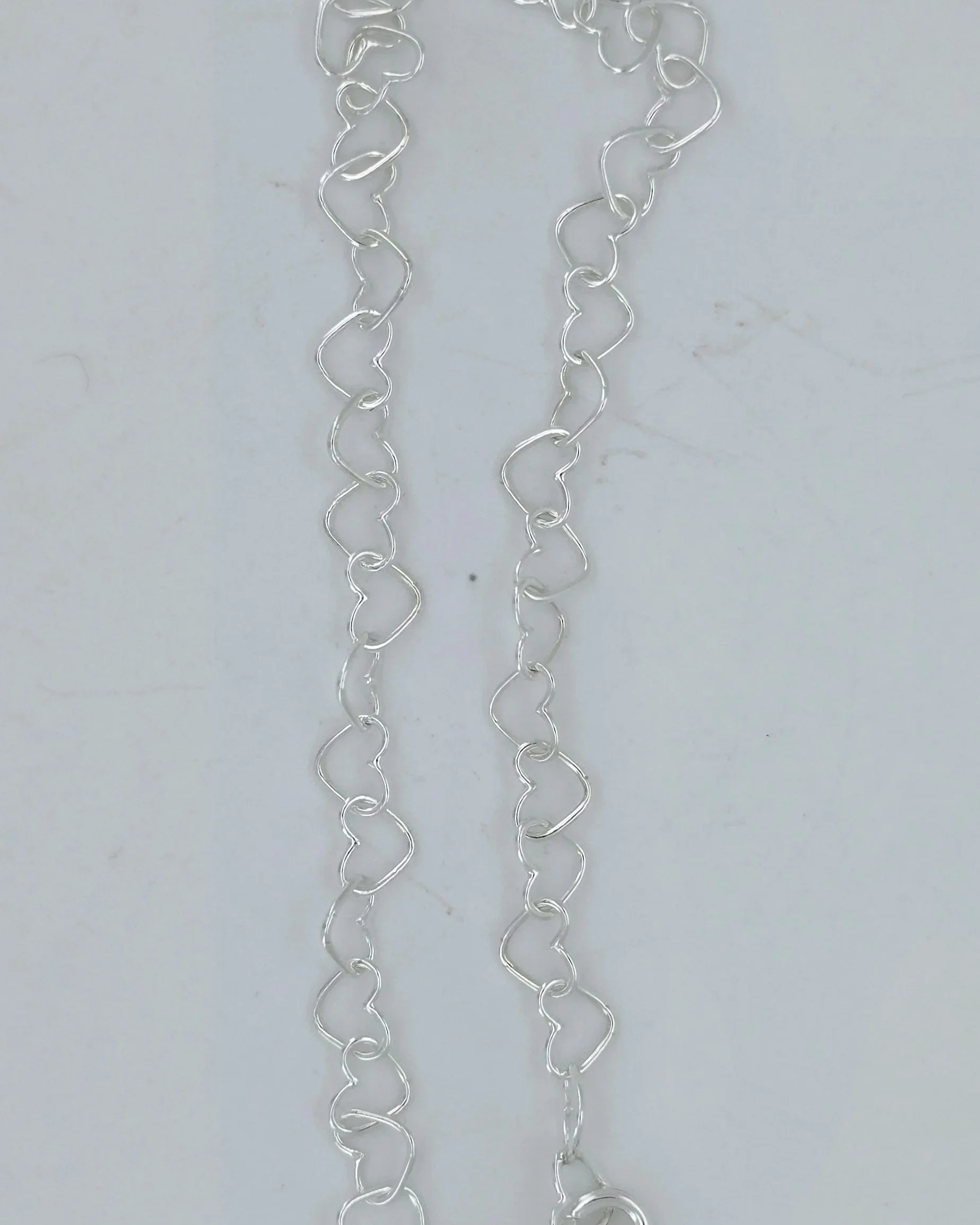 Sterling Silver Heart Link Bracelet