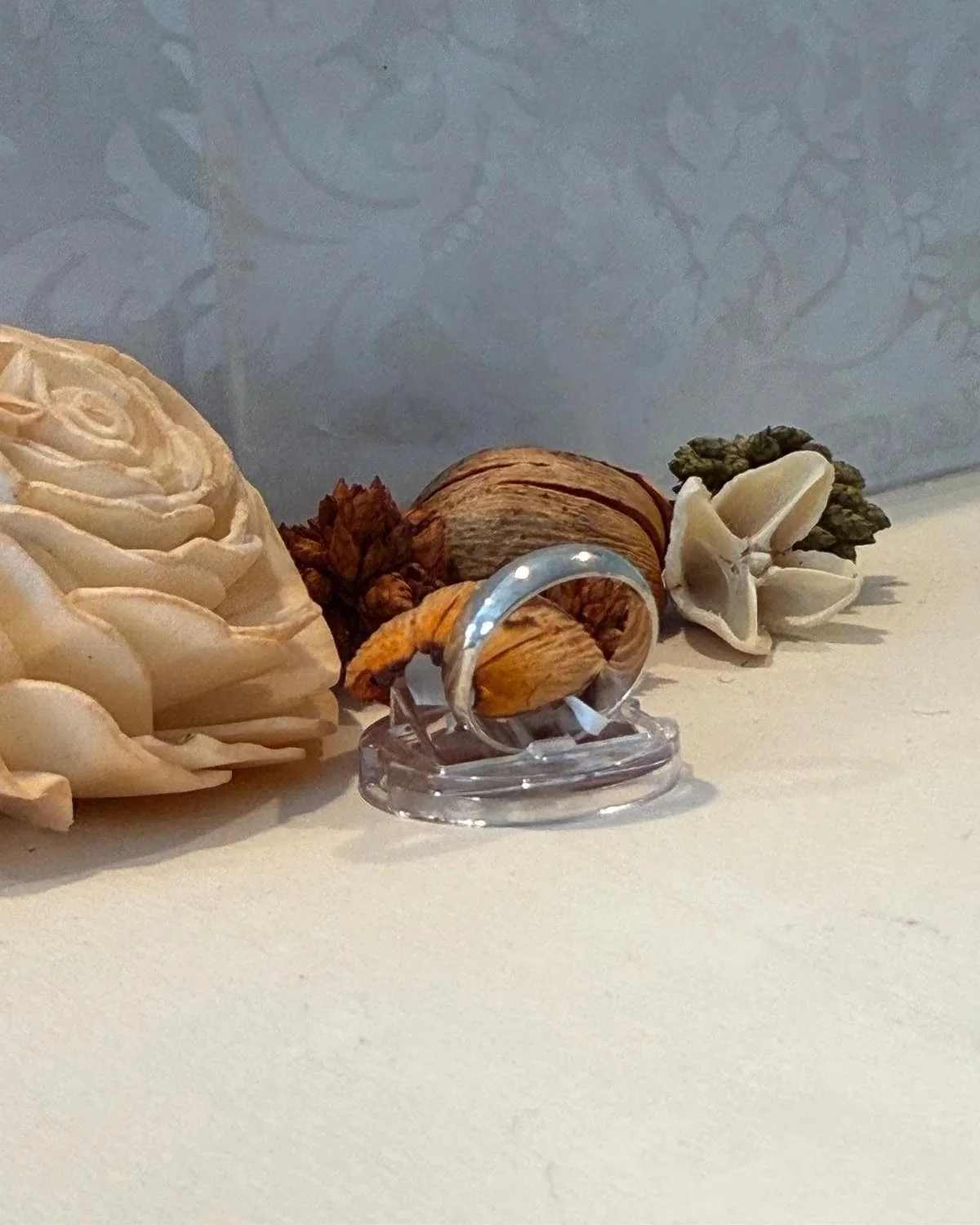 Silver 4mm Half Round Band