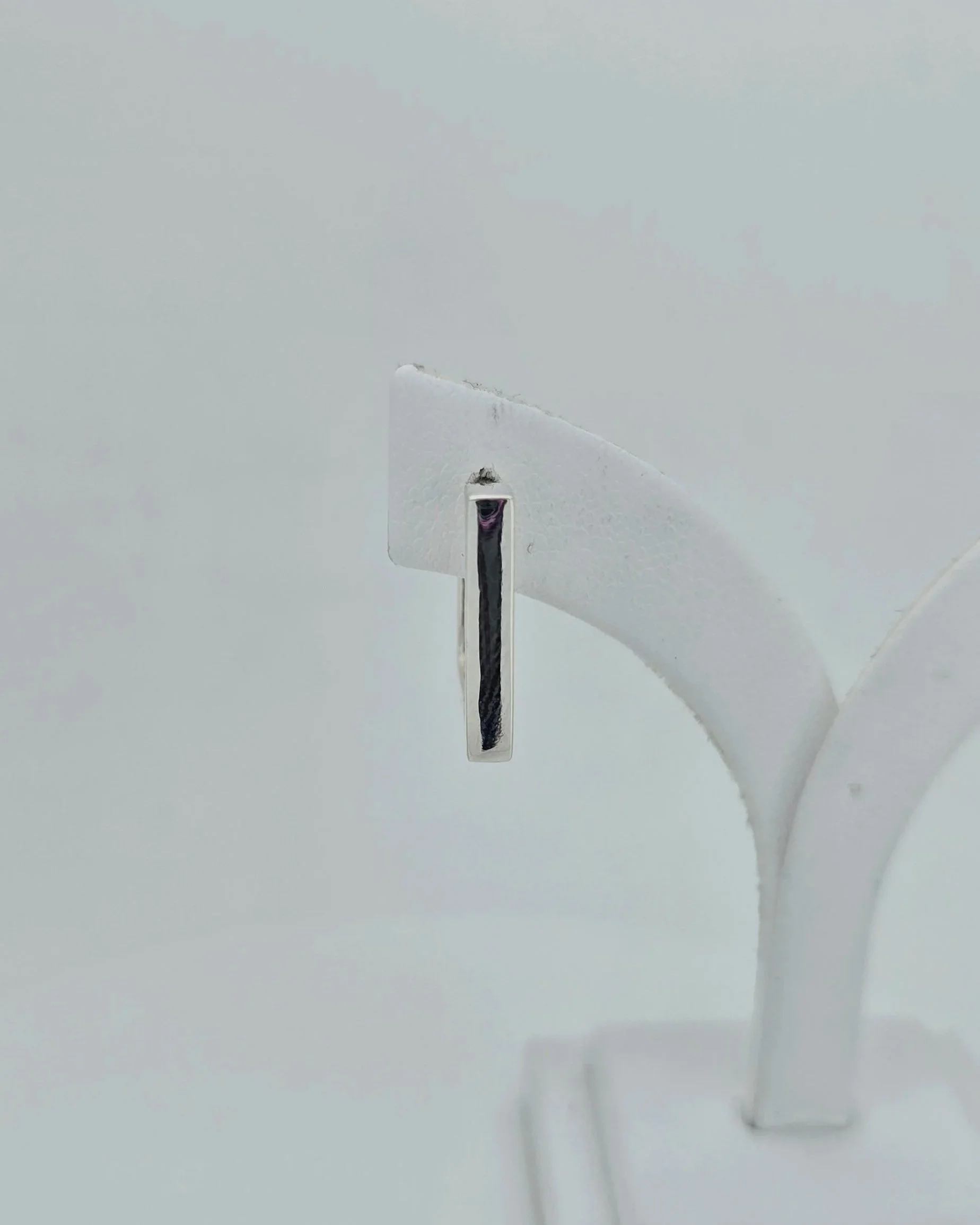 Sterling Silver Square Huggie Earrings
