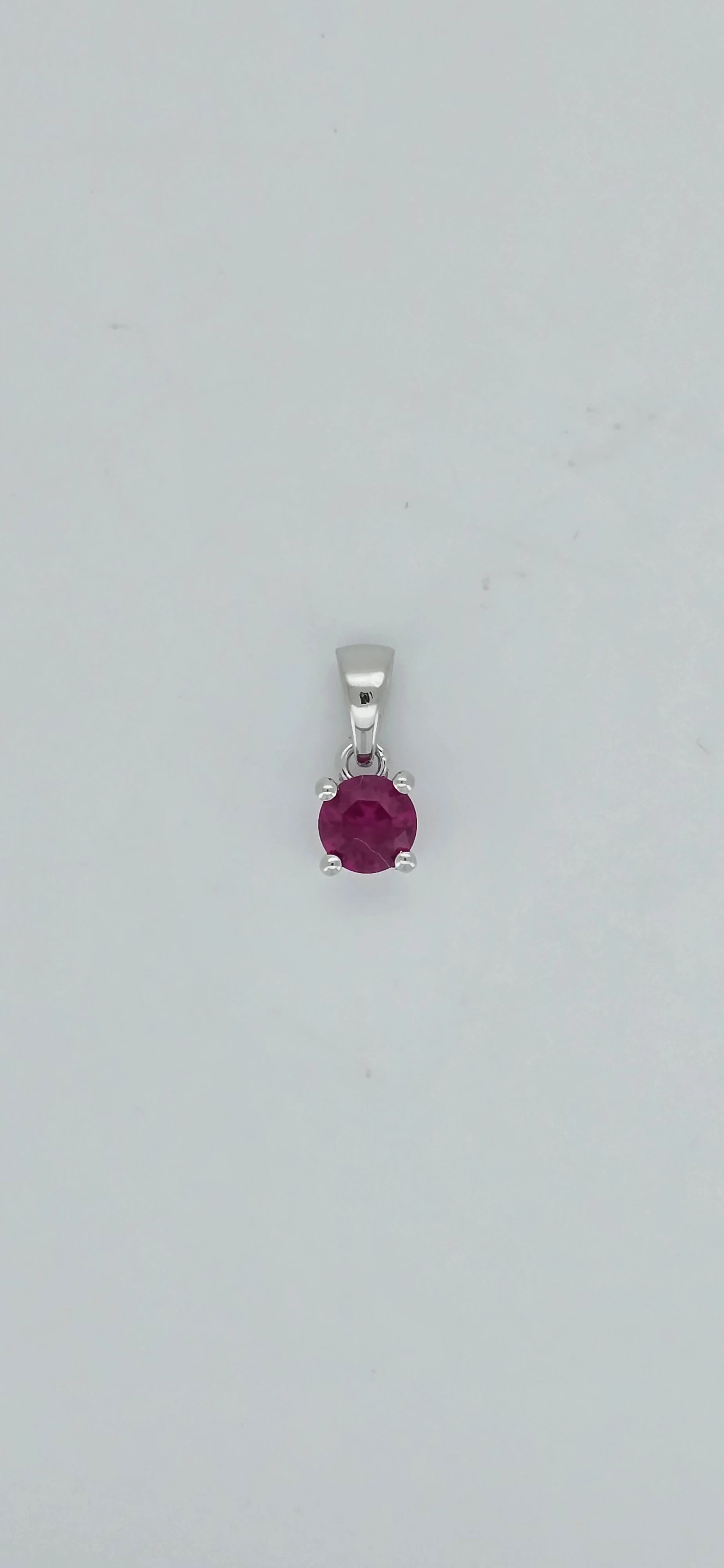 Sterling Silver Ruby Pendant