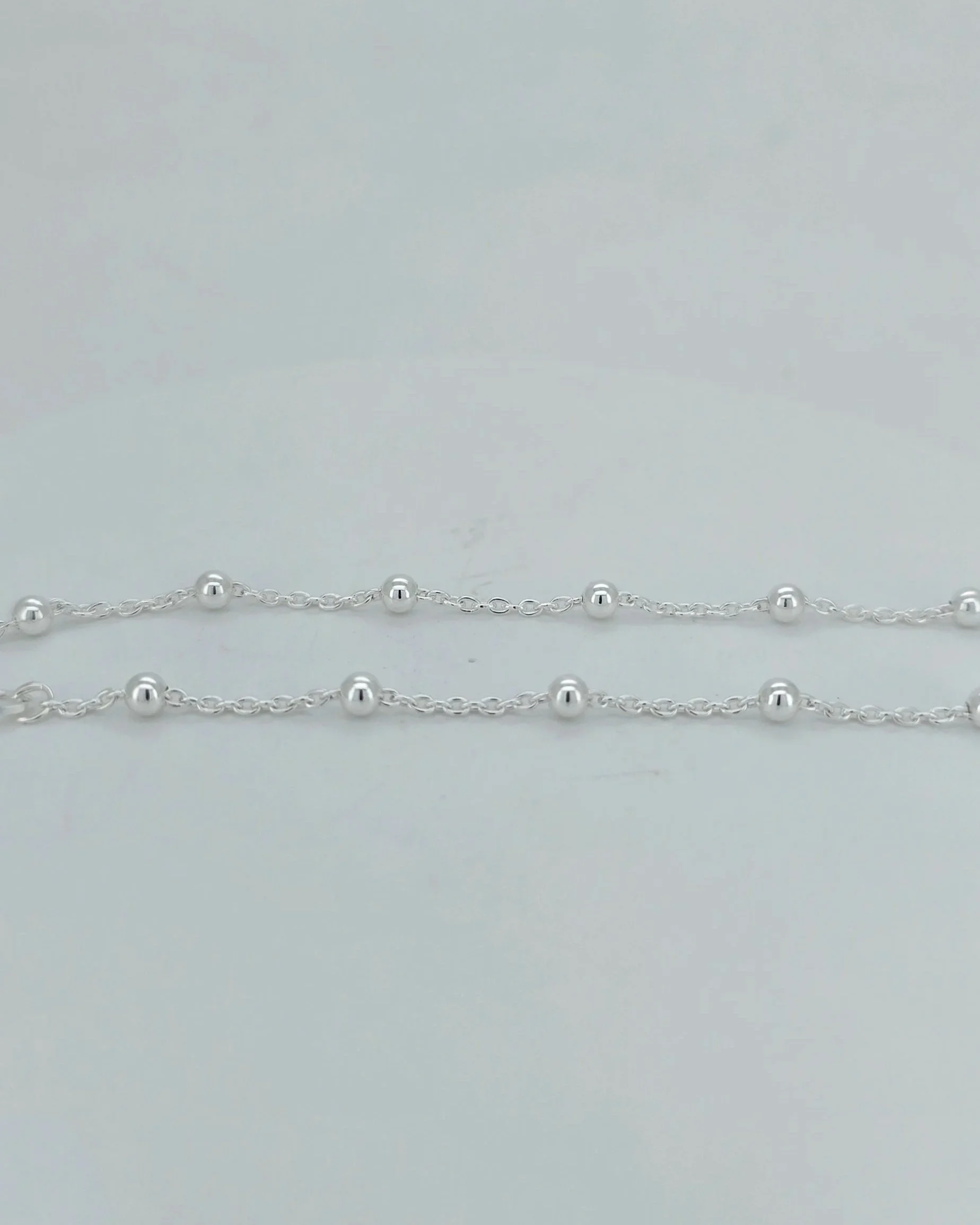 Sterling Silver Ball & Cable Bracelet