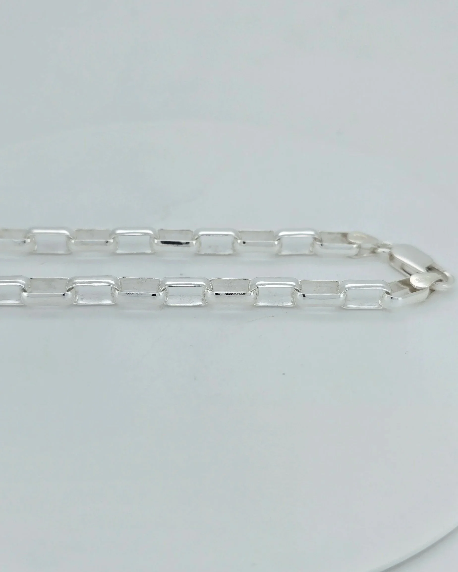 Sterling Silver Long Box Bracelet