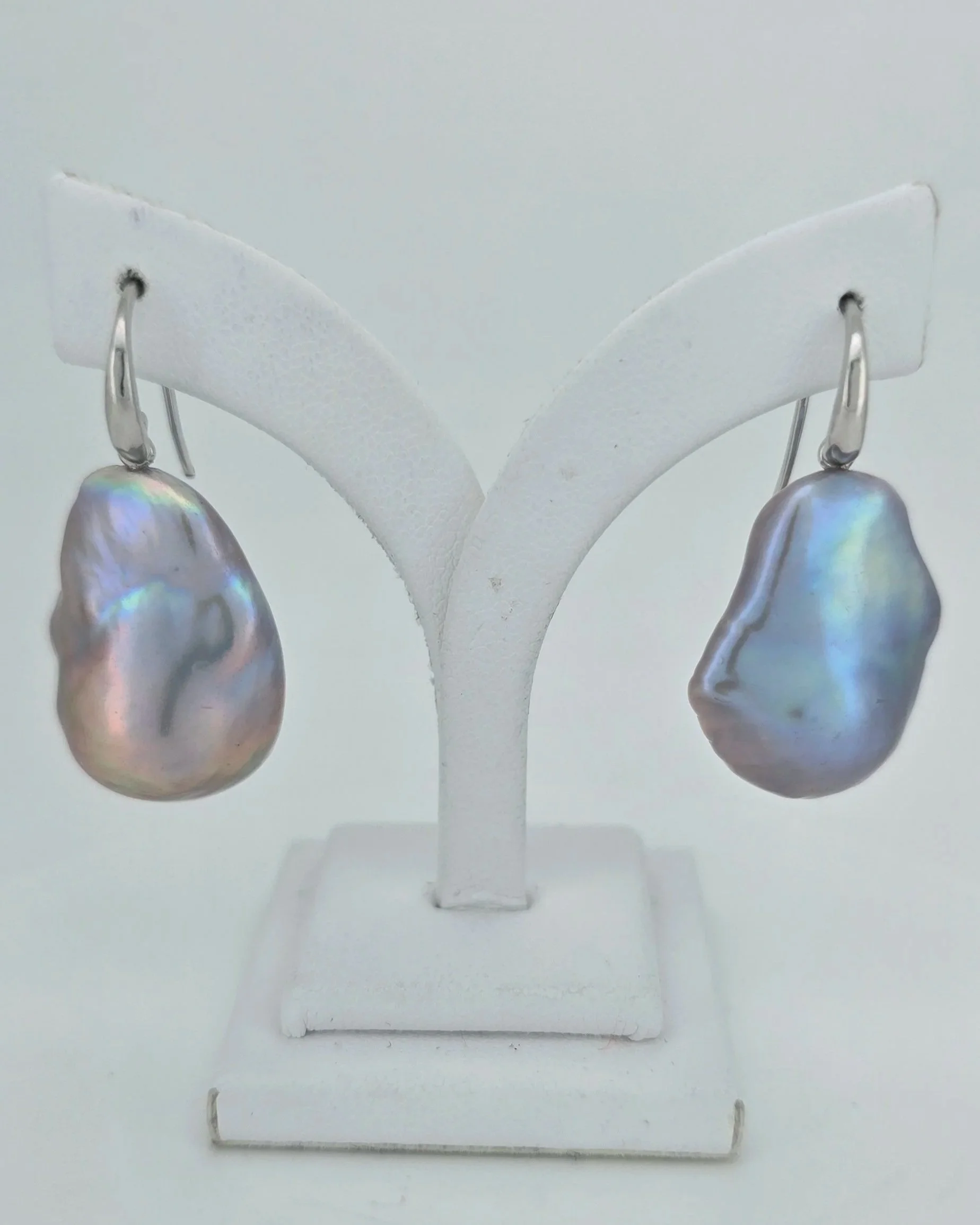 Sterling Silver Baroque Pearl Earrings
