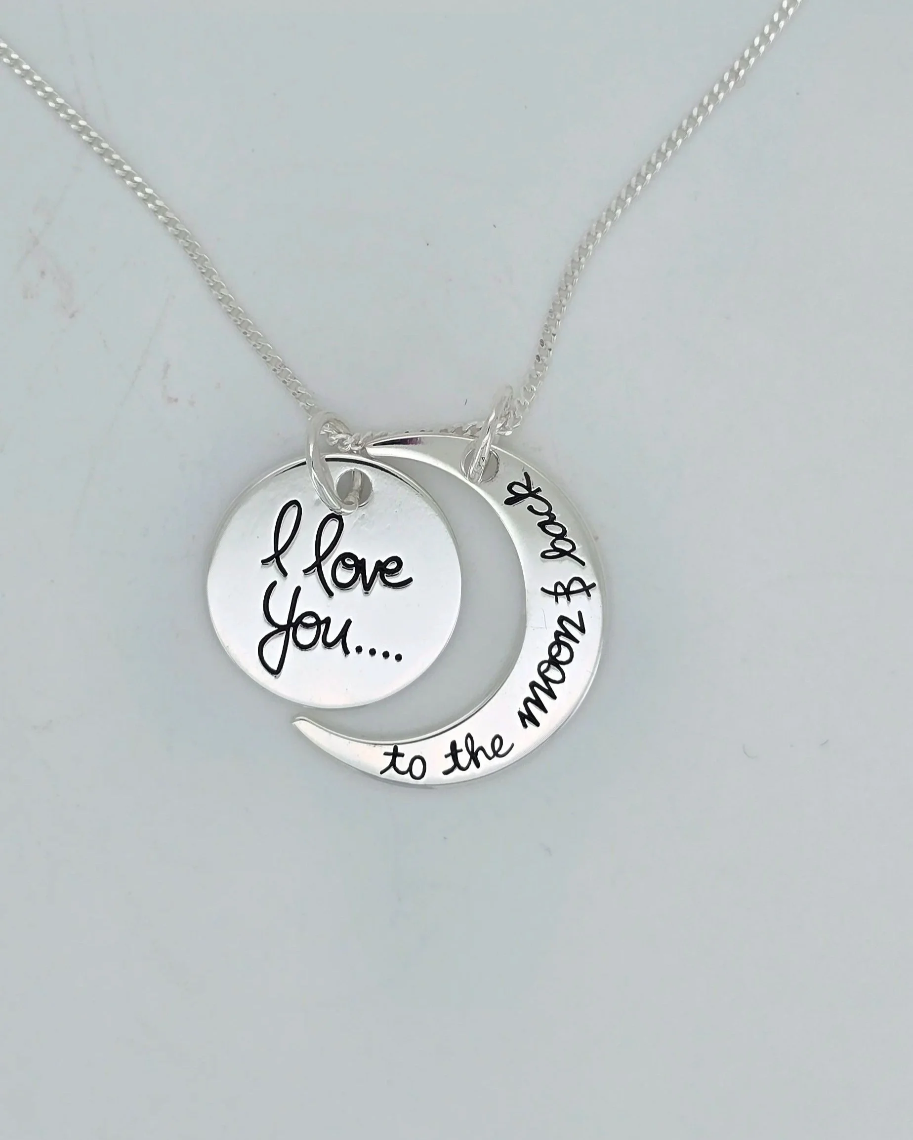 Sterling Silver "Love You.." Necklace