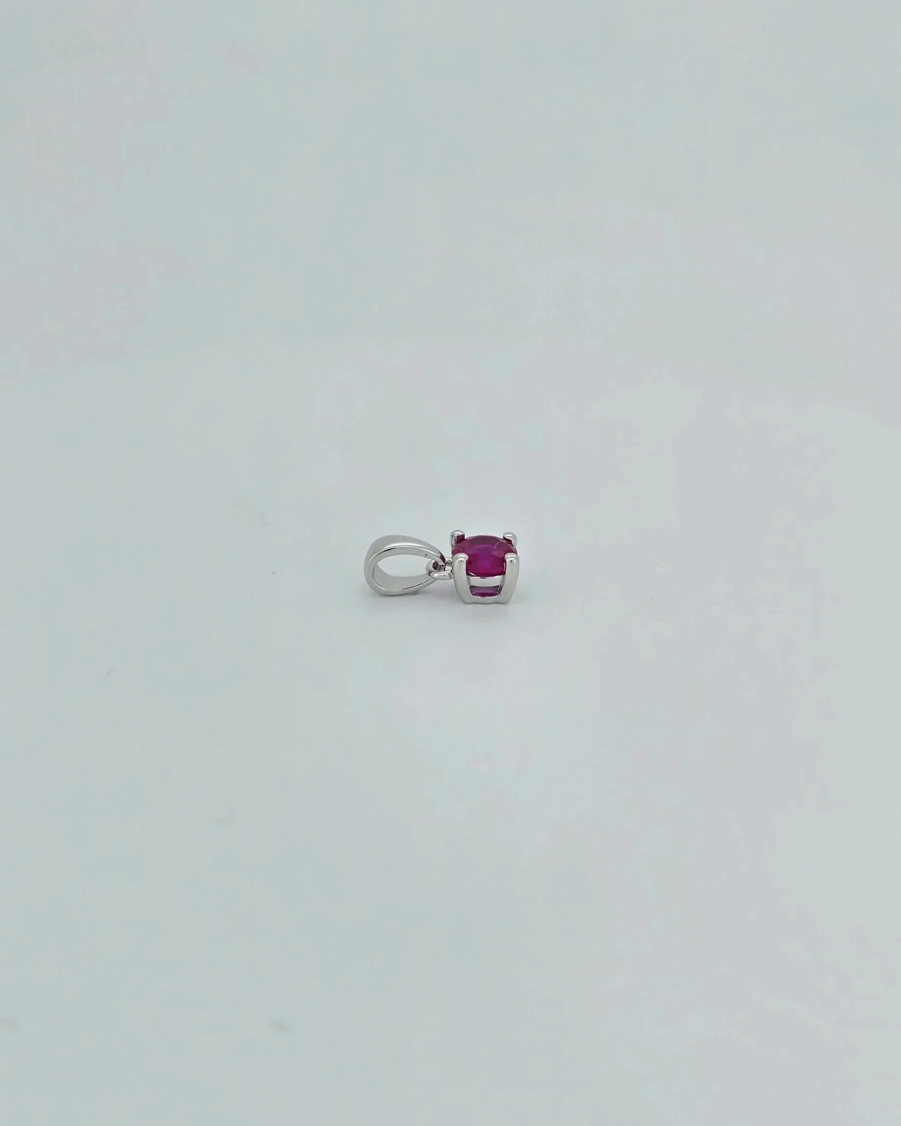 Sterling Silver Ruby Pendant