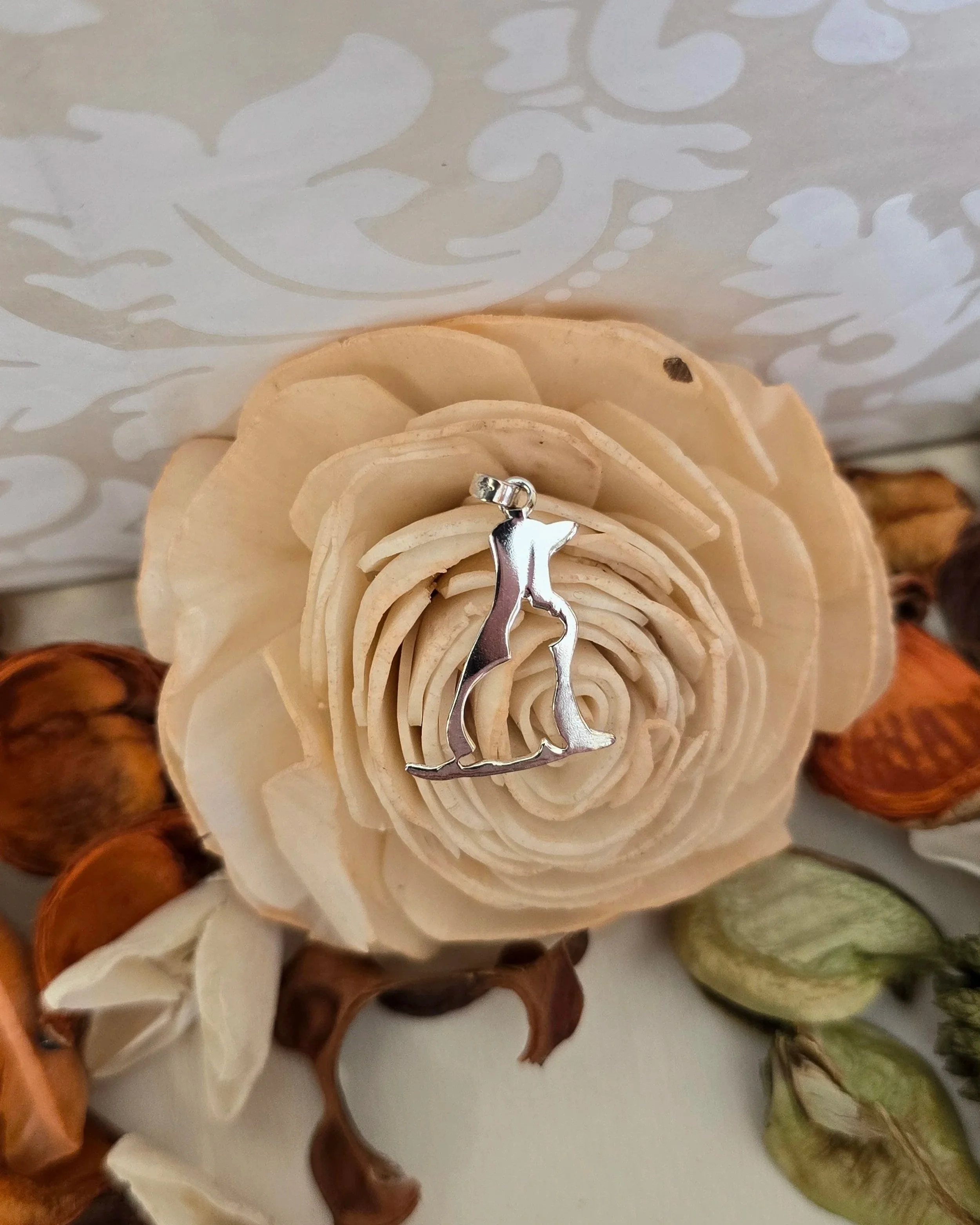 Silver Cat & Dog Pendant