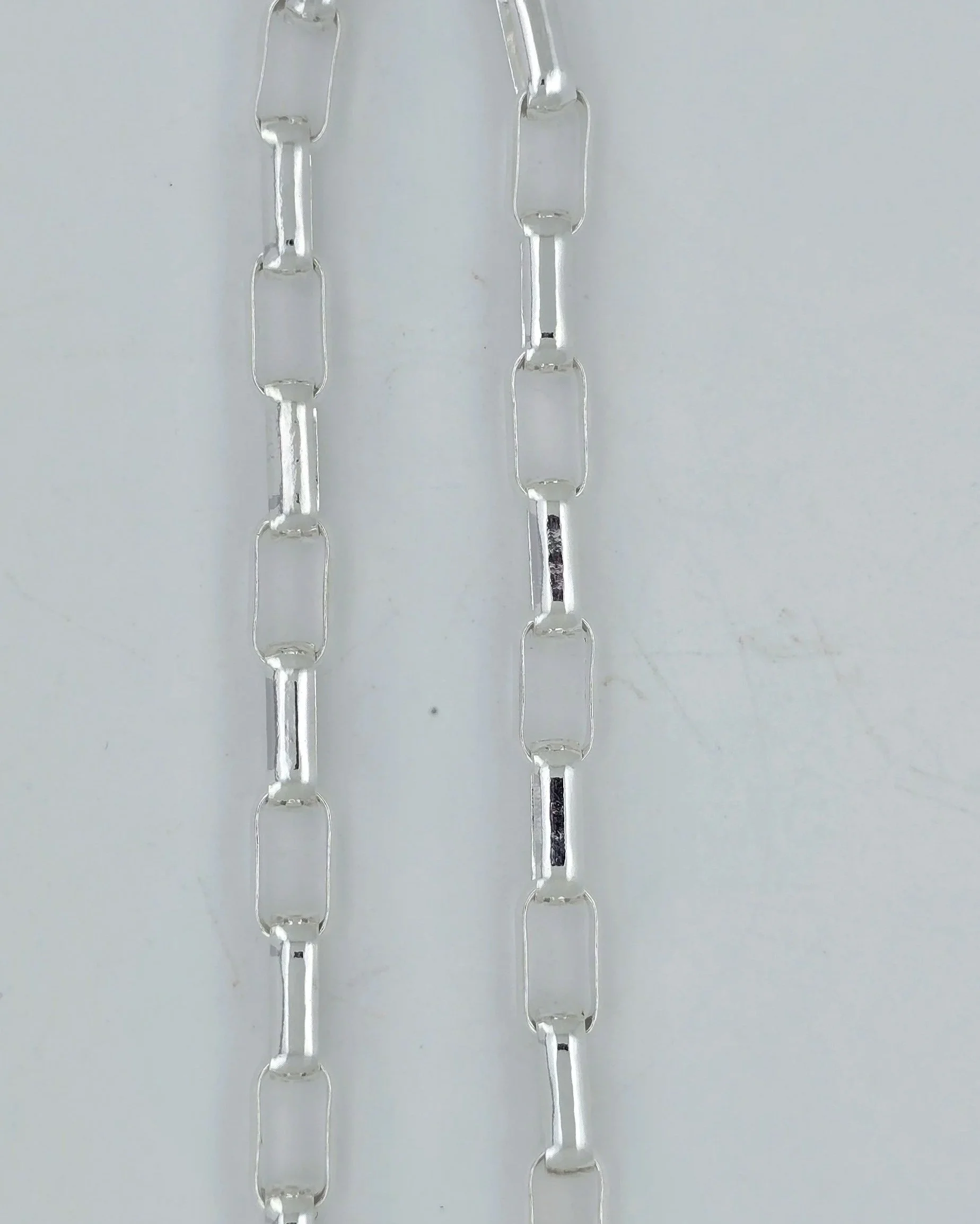 Sterling Silver Long Box Bracelet - 19cm