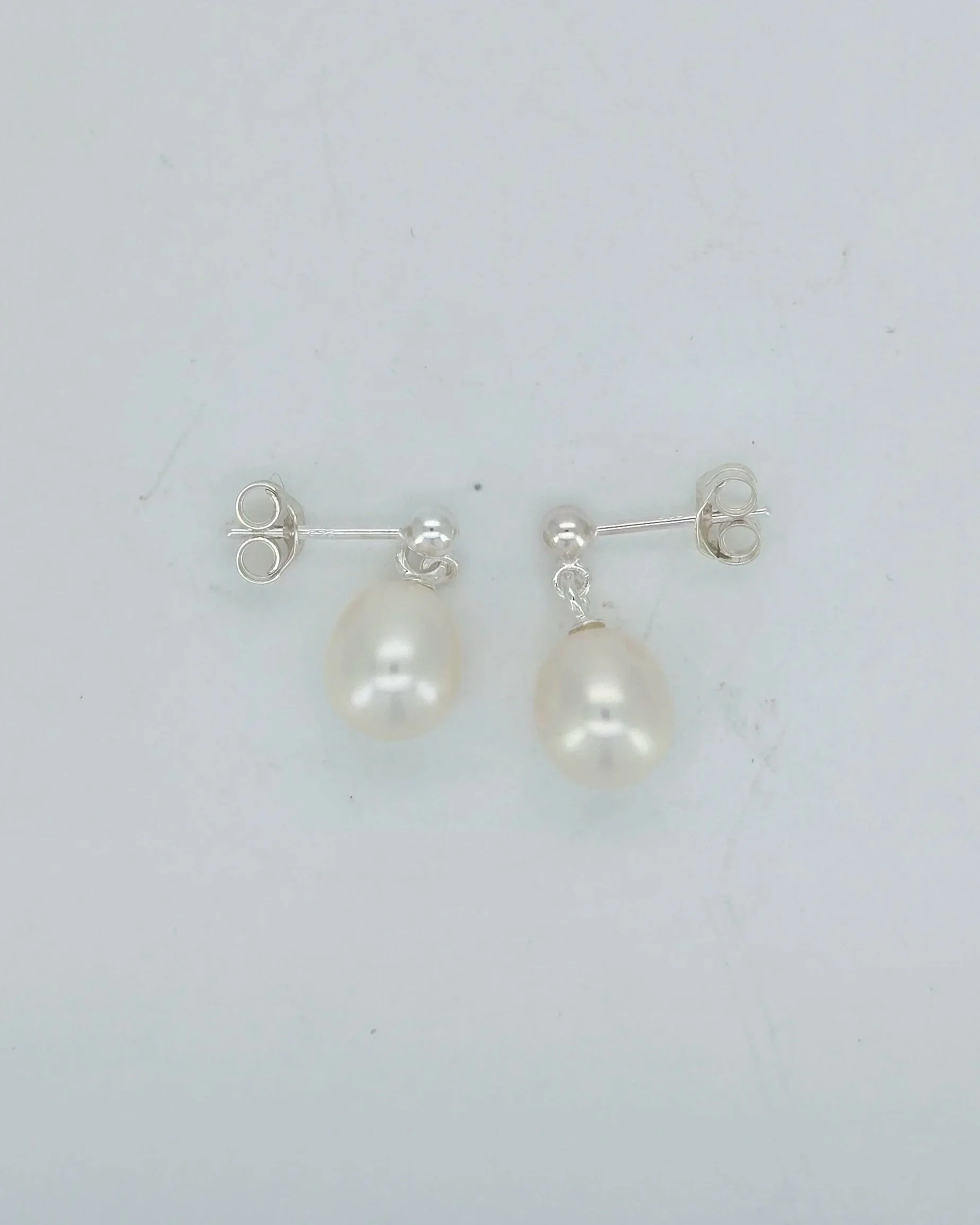 Sterling Silver Pearl Drop Earrings