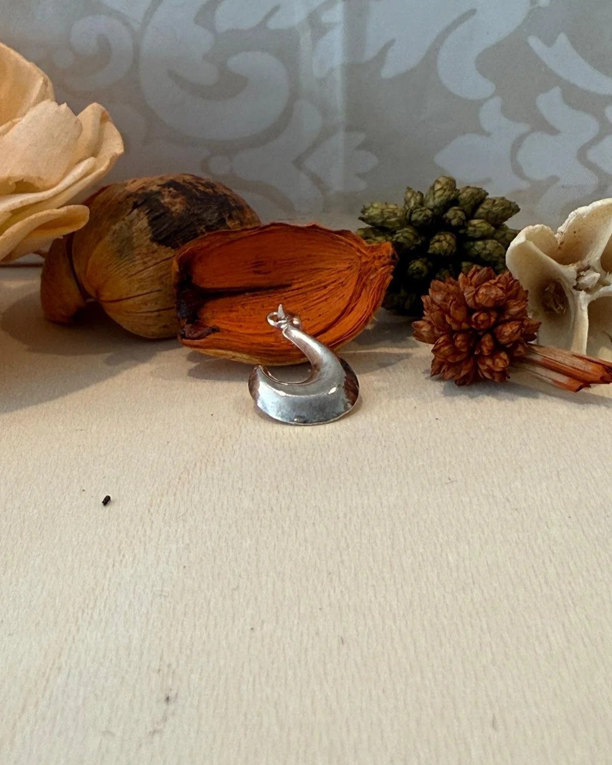 Silver Crescent shape pendant