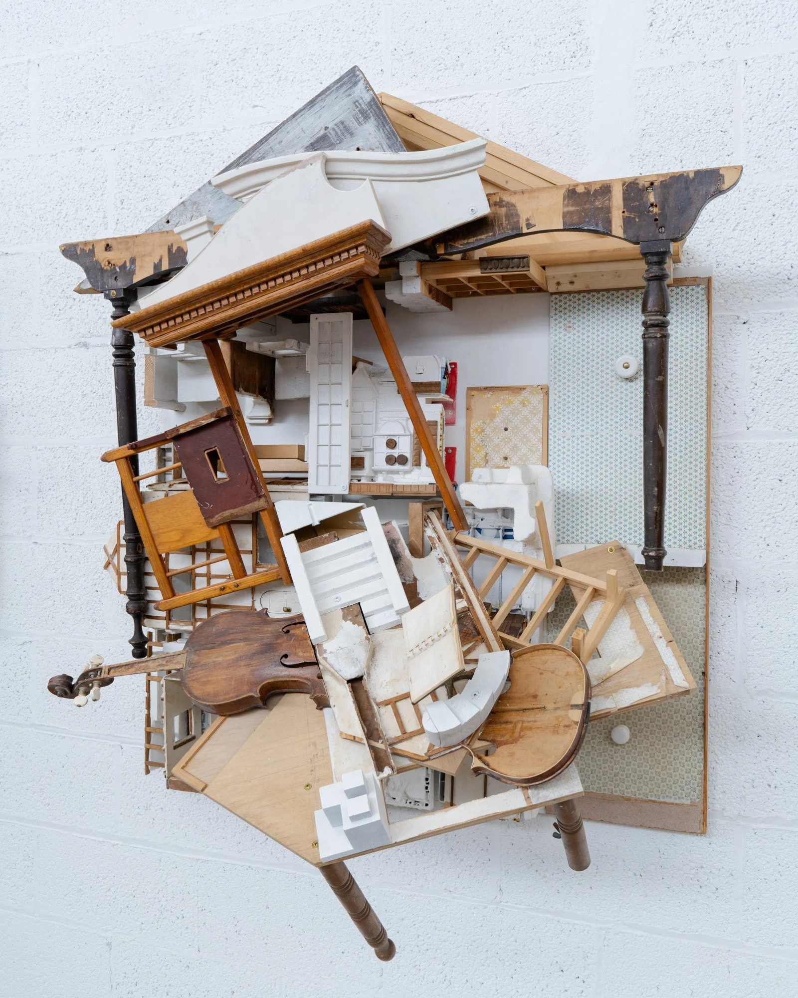 Still Life Cabinet Model with City Ruins