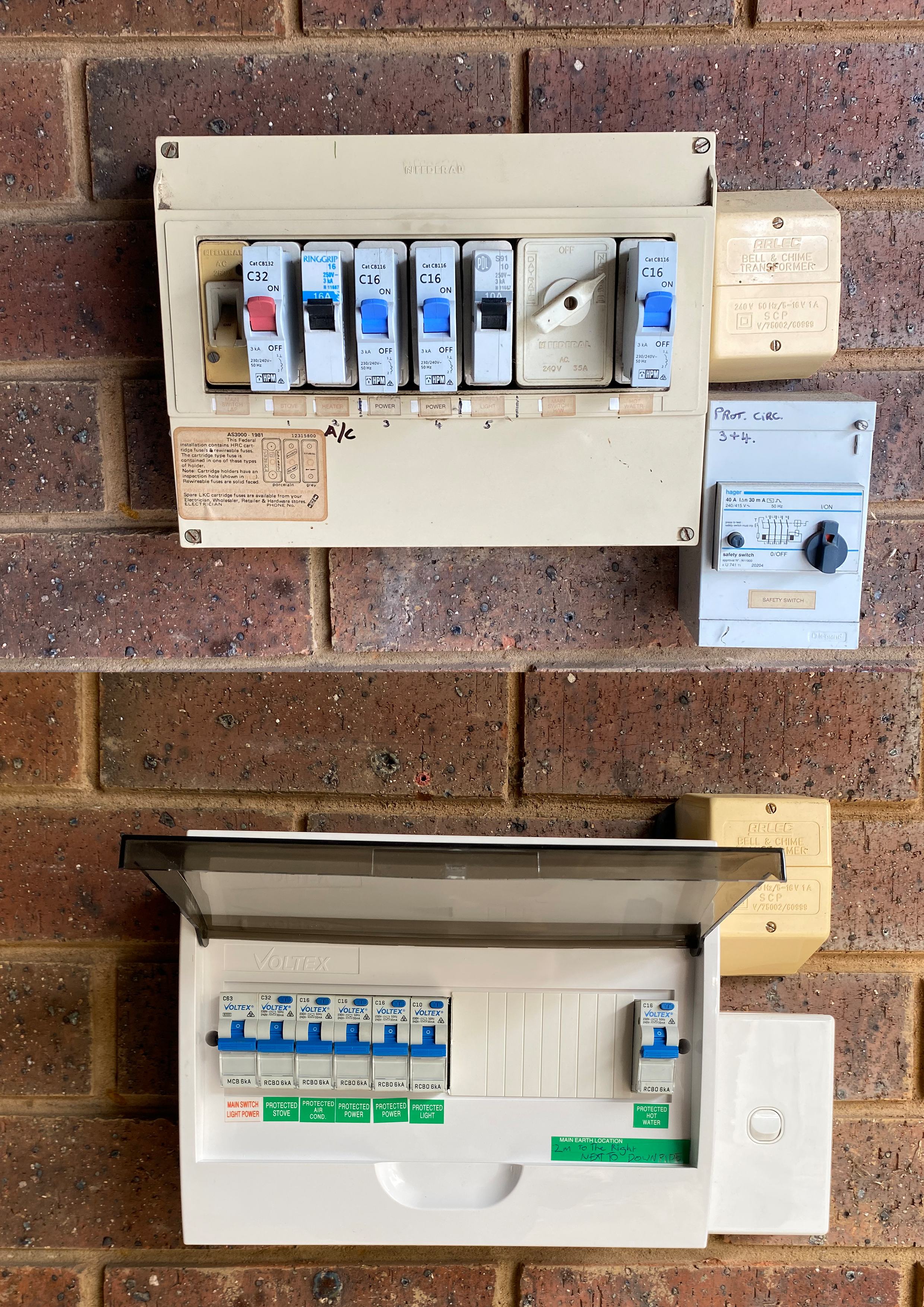 Switchboard Upgrade Before & After