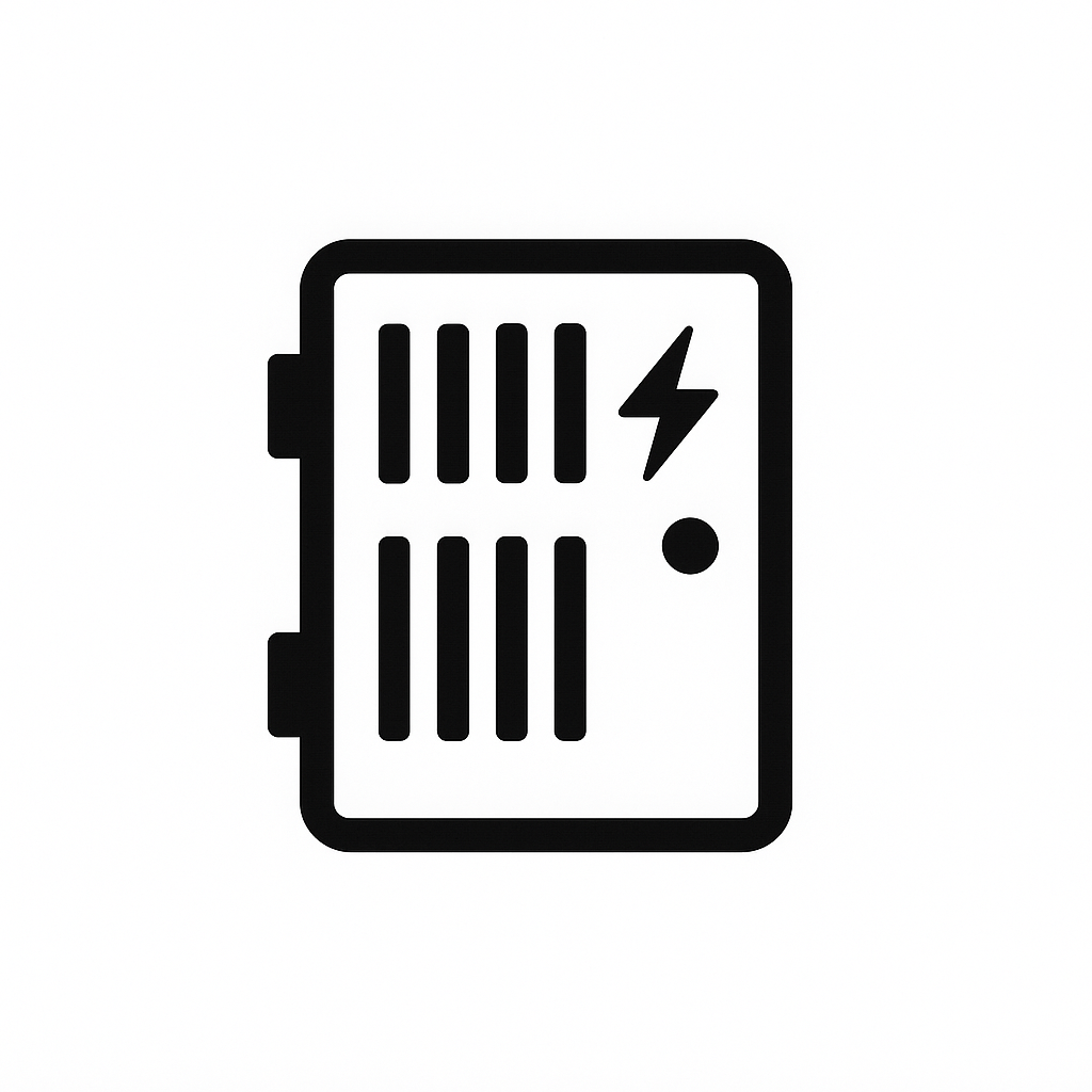 Battery icon with a lightning bolt symbol indicating charging or power