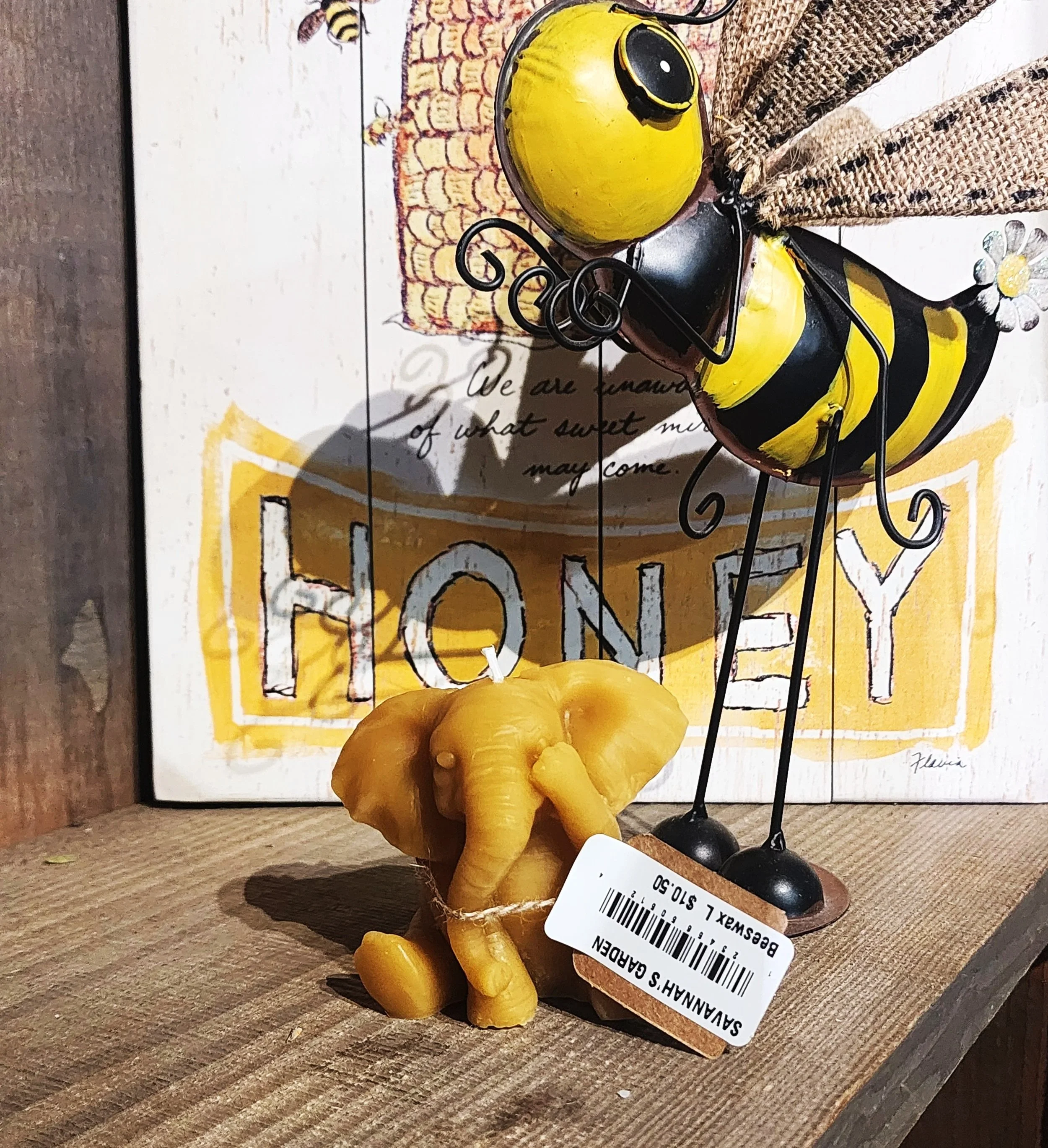 Elephant Beeswax Candle L