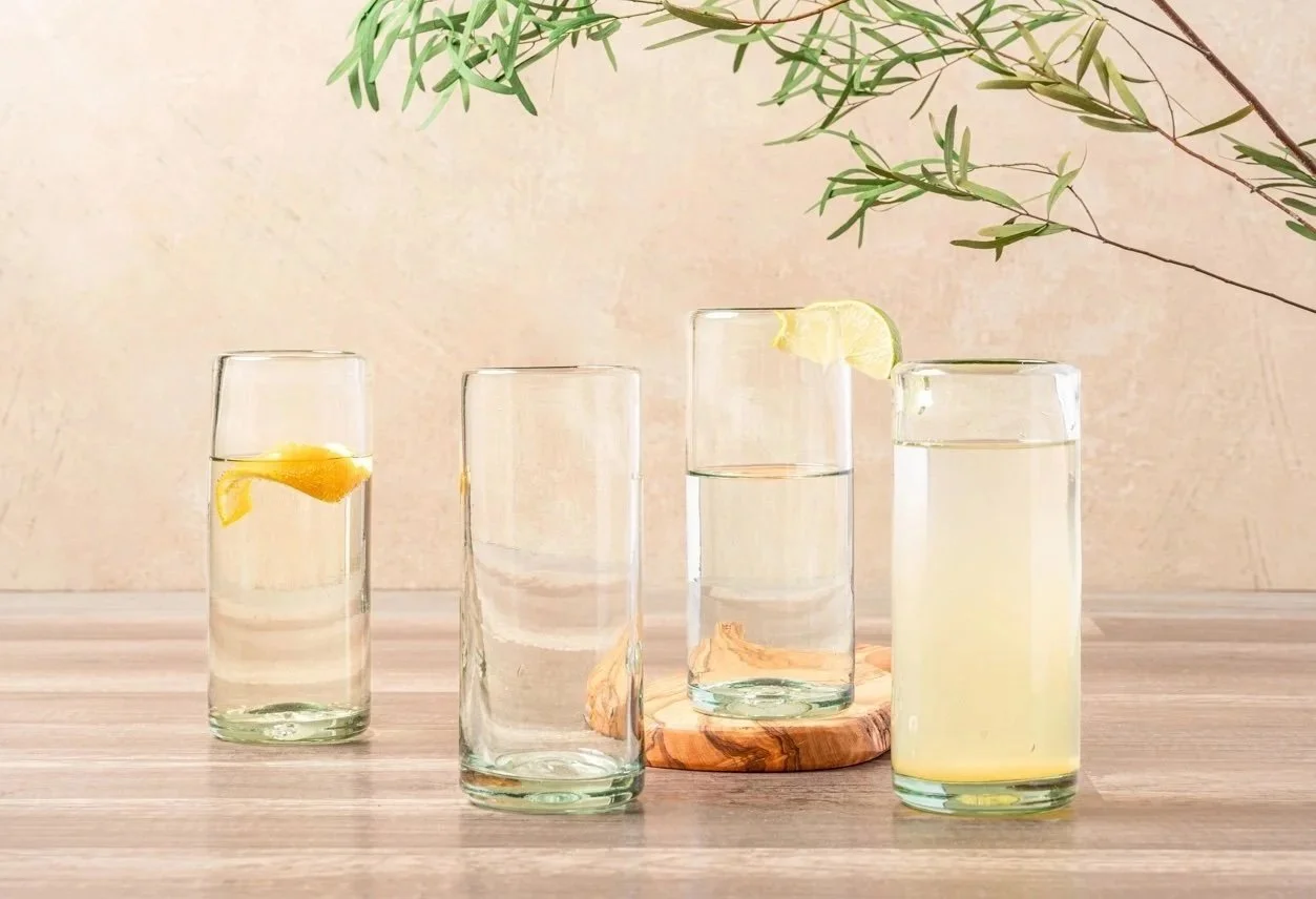 Mexican Handblown Highball Glasses {set of 4}