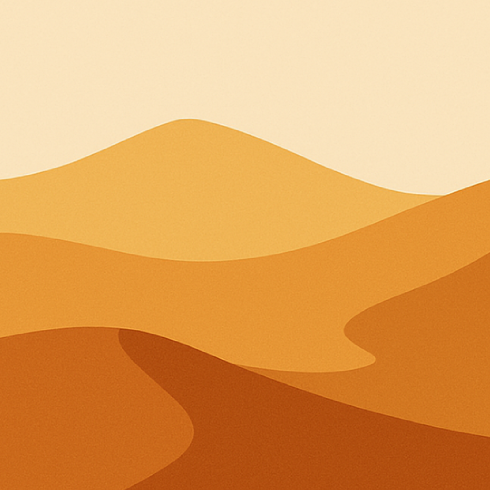 Illustration of rolling sand dunes in various shades of orange and brown.