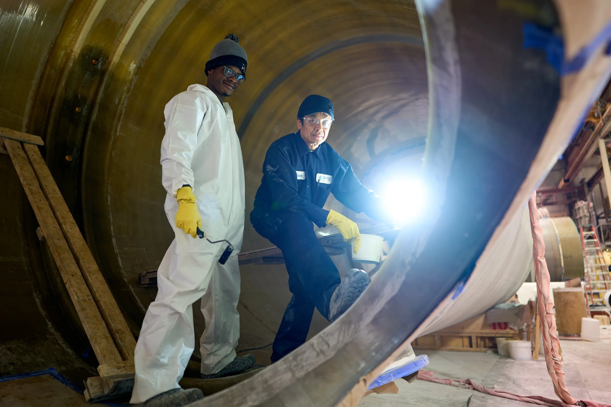 Industrial photography for RPS Composites manufacturing facility