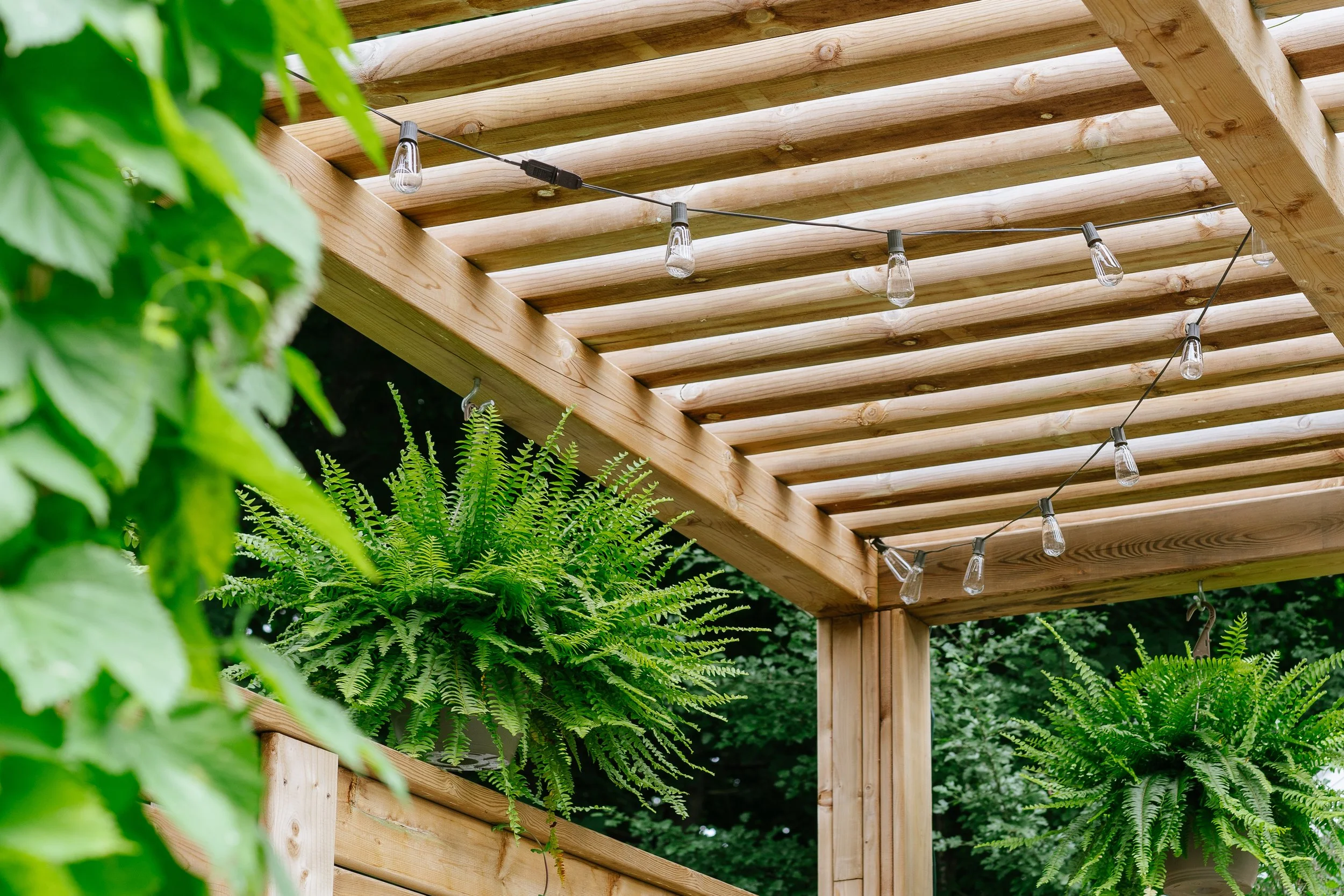 Backyard pergola photography for Oakhill Outdoors, Nova Scotia
