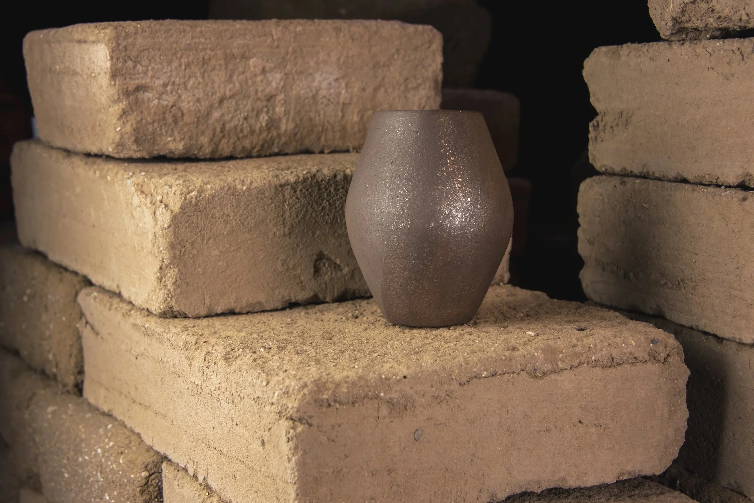 Parts of the Whole (detail), 2023, Natural clay, MFA Exhibition