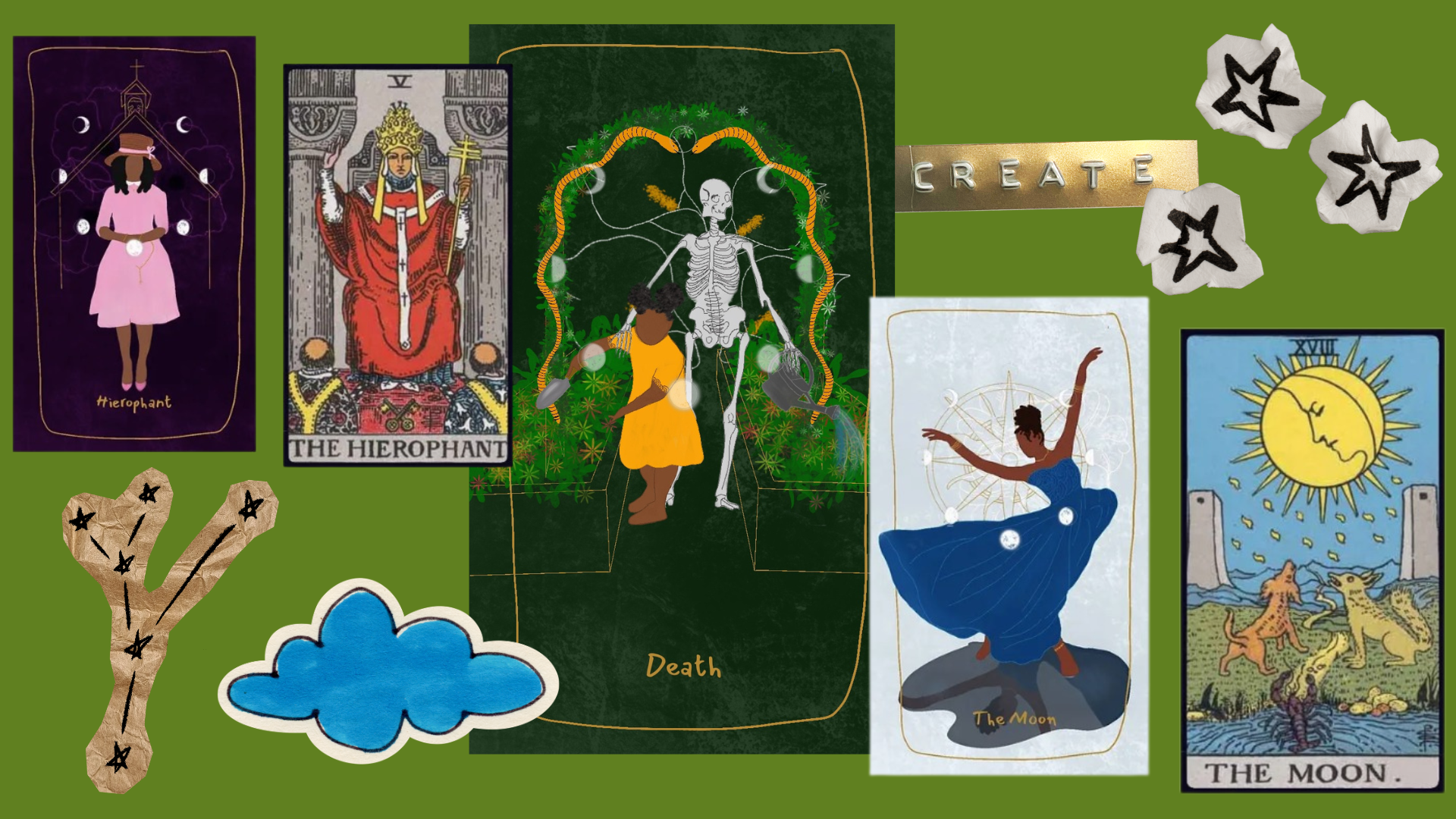 Evening of Dreaming: Divination as Anchor, Collage Tarot Card Workshop