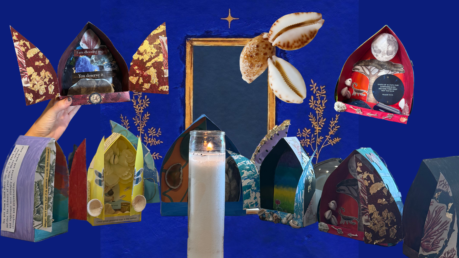 Afternoon of Dreaming: Divination as Anchor, Collage Handmade Shrines