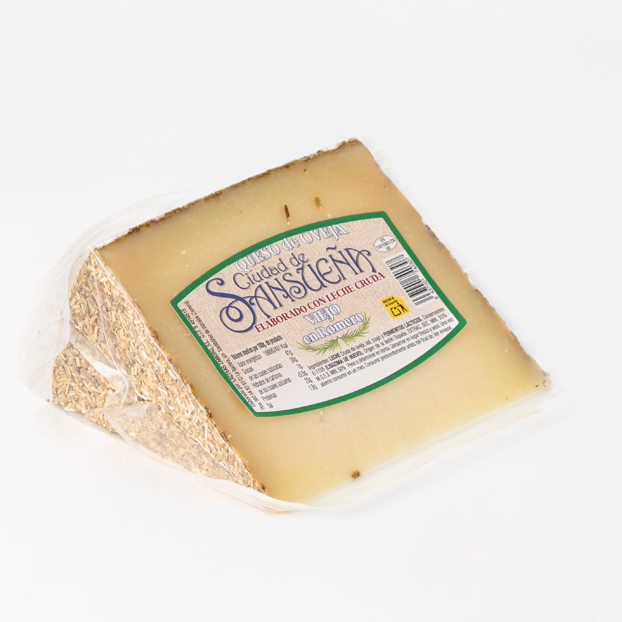 Queso Viejo de Oveja con Recubrimiento de Romero 320g