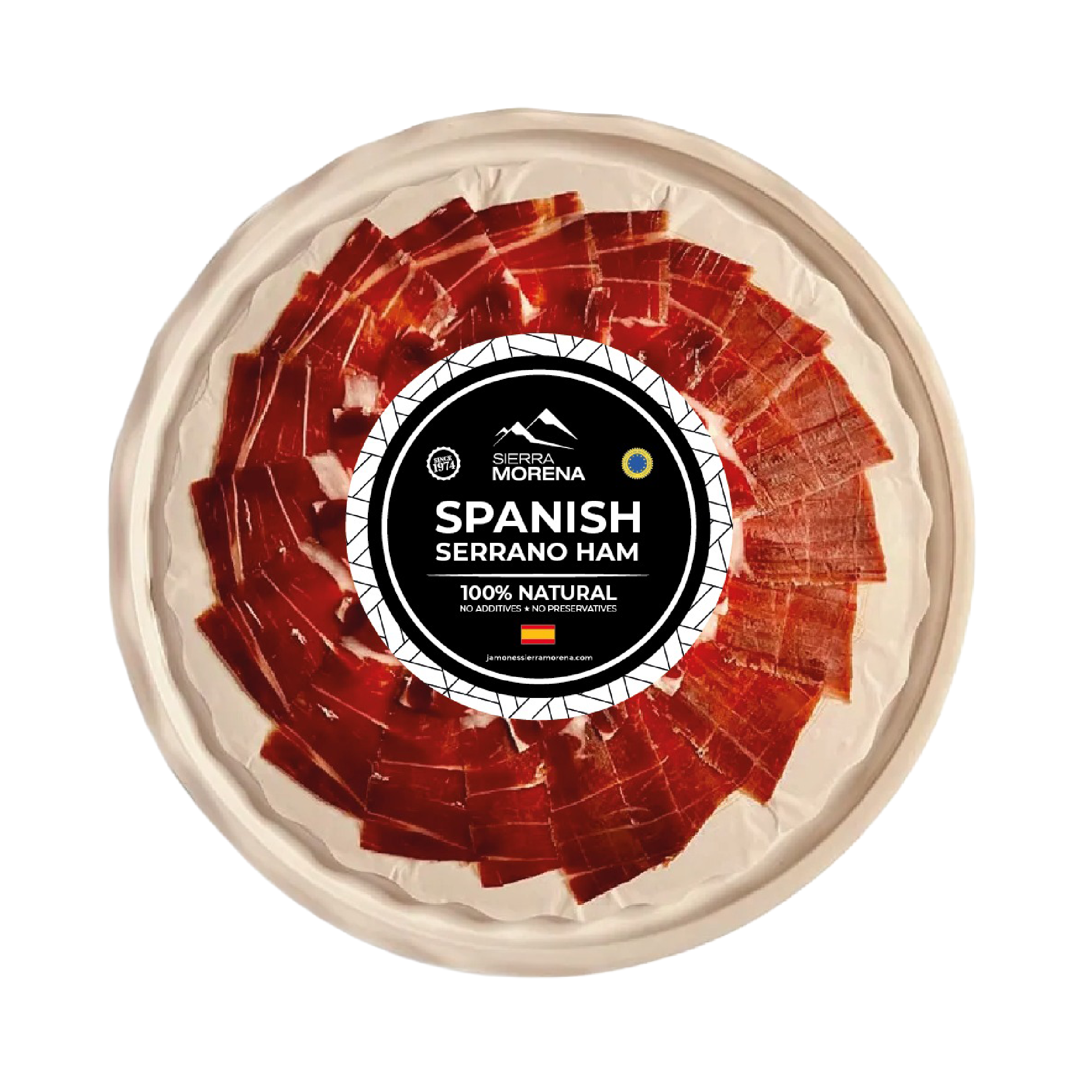 Jamón Loncheado en Bandeja Redonda Sierra Morena