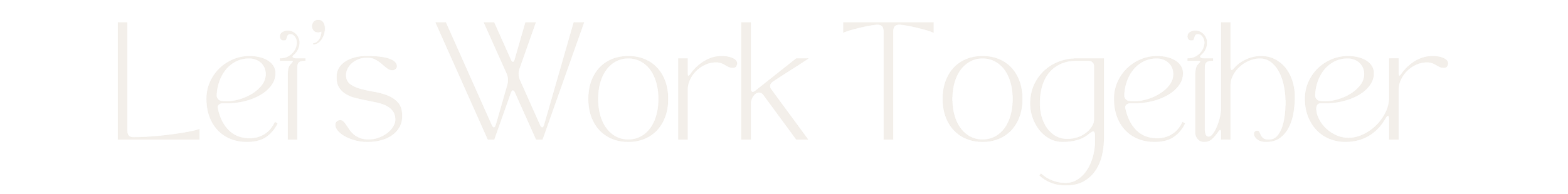 Text that says Let's Work Together