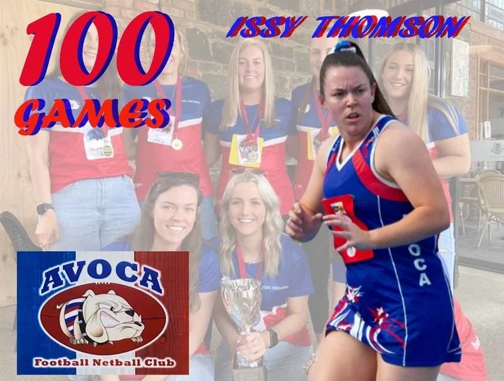 Issy to play her 100th game.