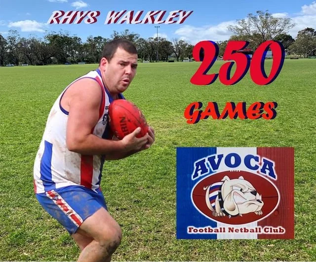 Rhys plays his 250th game.