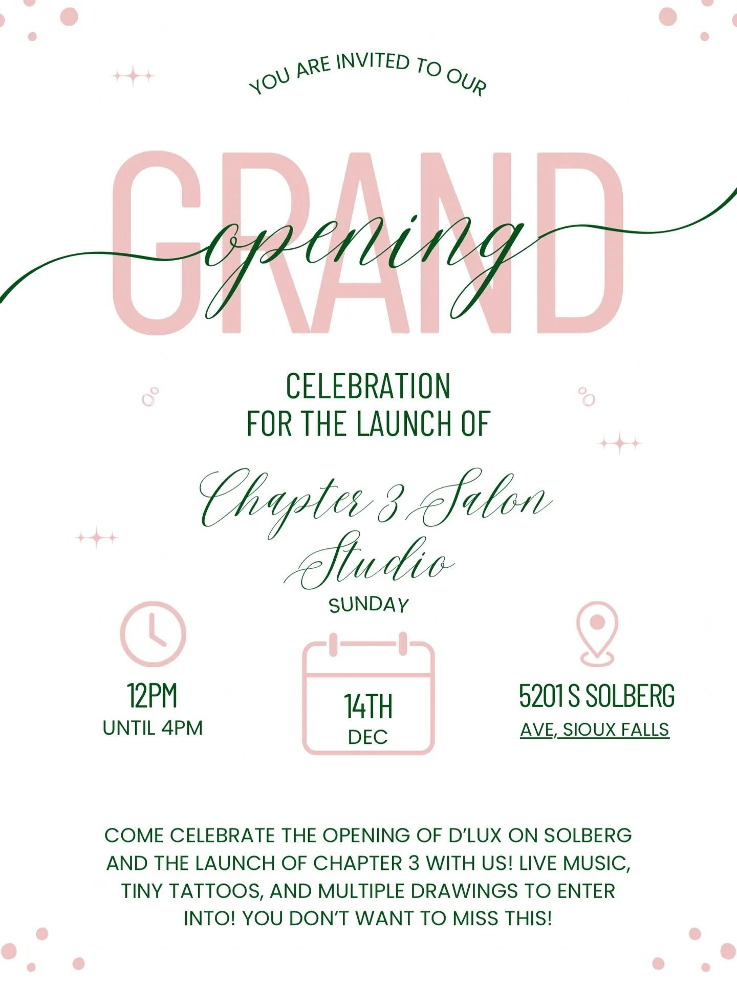Come celebrate with us tomorrow, December 14th from 12-4! 🎉🍾🎊
Enter to win a basket of hair goodies, and come by to get a free sample! You can find us in suite 118 but make sure to check out all of the other suite owners in the building! Lots of f